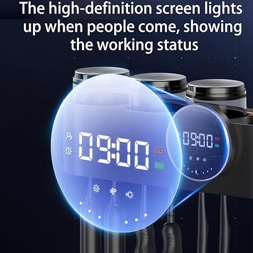 Miniatura 6 de KINYABLUE Soporte para cepillos de dientes montado en la pared para baño kit dispensador automático de pasta de dientes con 3 tazas para niños y