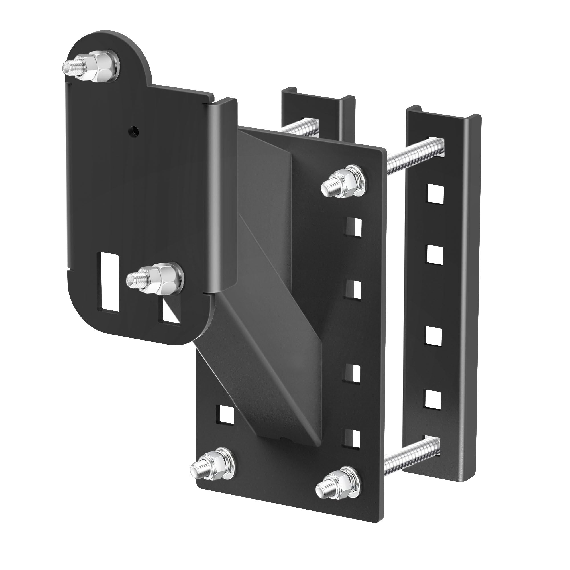 Qualward Black Spare Tire Carrier, Spare Tire Bracket For Trailer, Powder Coat Steel Fits 4 & 5 & 6 Lugs Trailer Wheels On 4", 4.5'', 4.75'', 5'' And 5.5'' Bolt Patterns