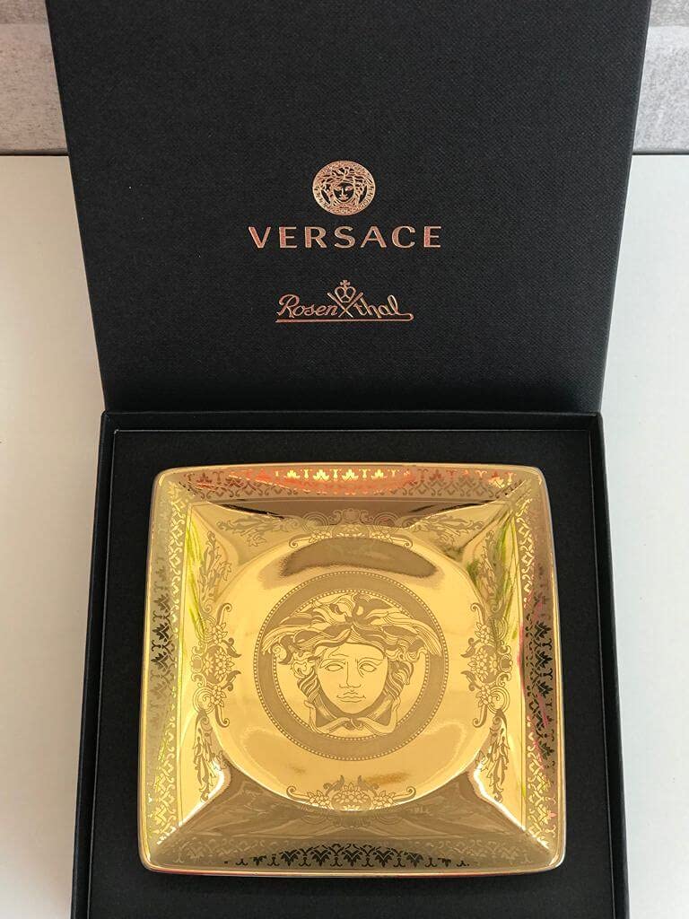 Golden Medusa, Piattino Quadrato 12cm