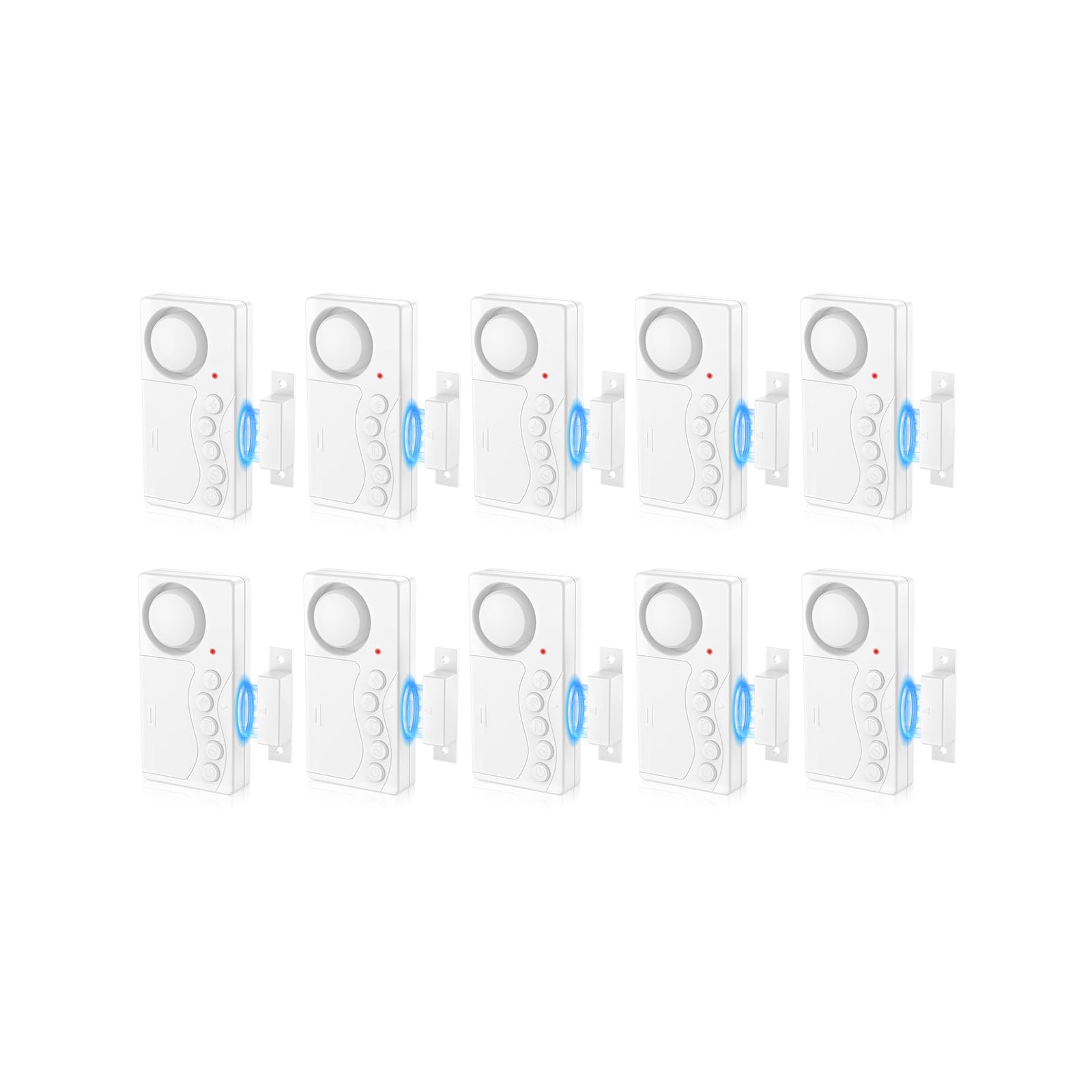 Greencycle Freezer Door Alarm (3/15/30/60S Delay), Door Alarms for Home Security Kids Safety, Close Doors Reminder 108dB Loud, 4Modes, 3 Adjustable Volume for Home, Business, Office, Gate, Shop, 10PK