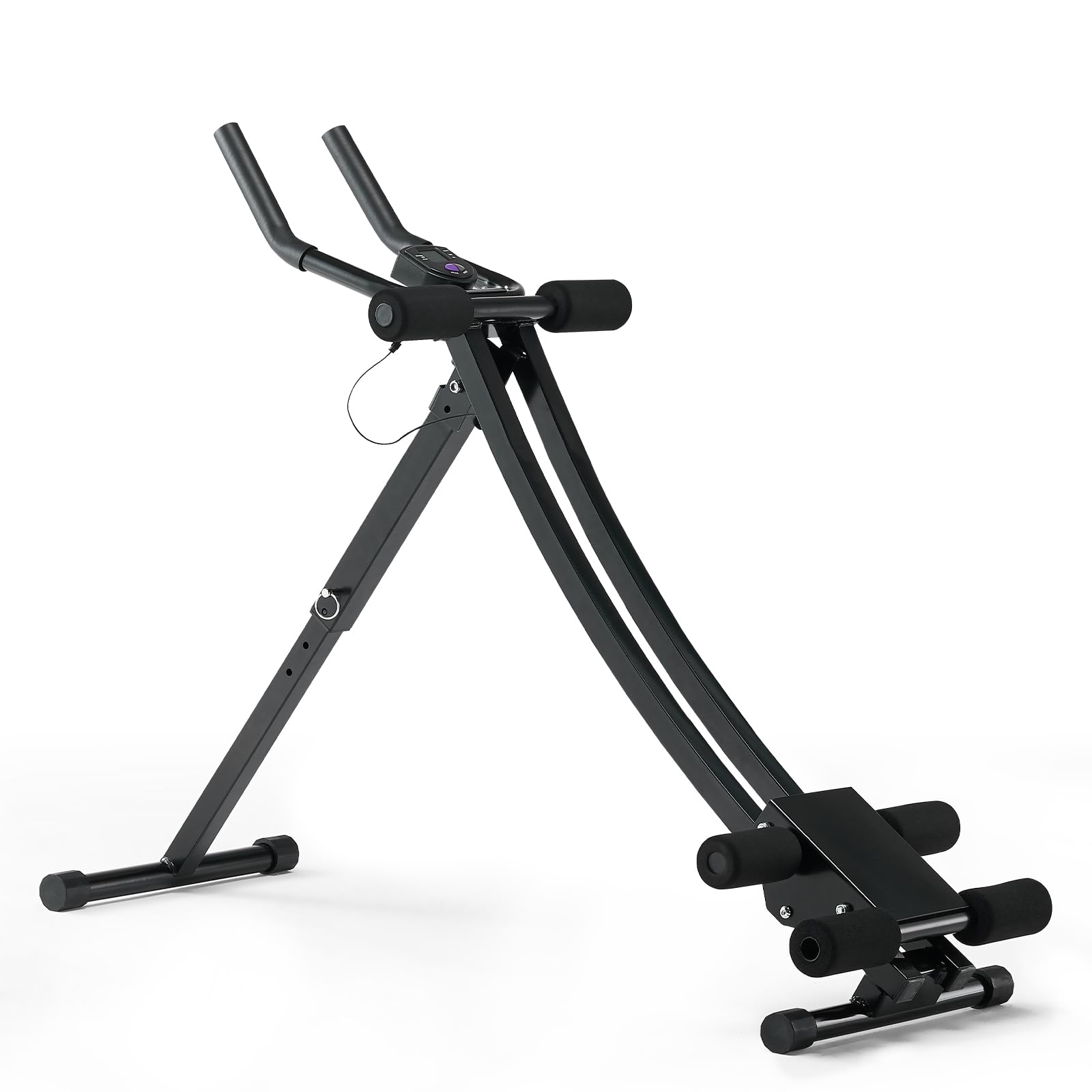 VEVOR Appareil d'Entraînement Abdominal à Double Piste, Machine Abdominale Capacité de Charge de 200 kg, Entraîneur Abdominal et Force de Base Pliable et Réglable, Équipement pour Domicile Gym