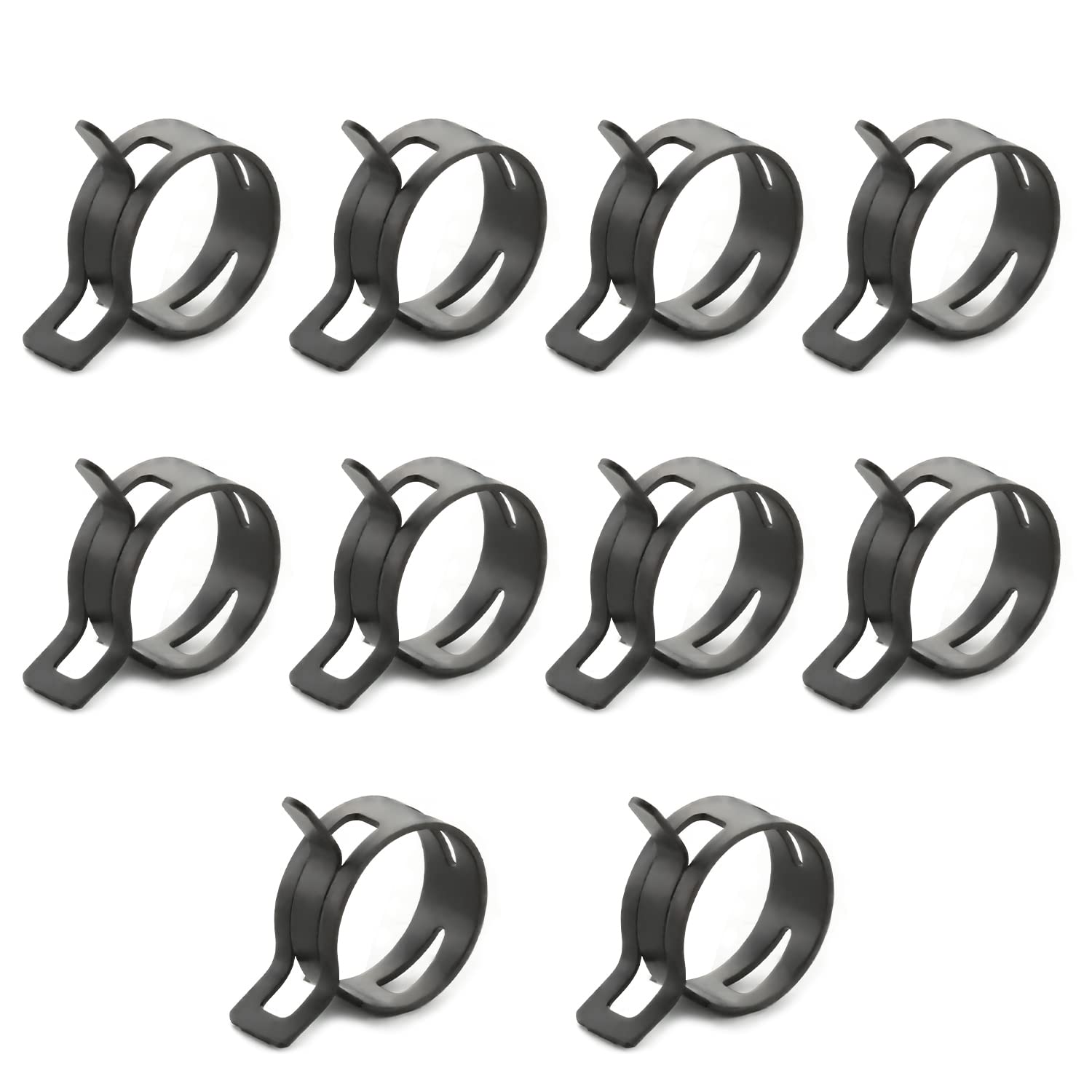 MroMax Schlauchschellen 12 Mm – 30 Stück, Manganstahl, Schwarz, Für Kraftstoffleitung & Schläuche