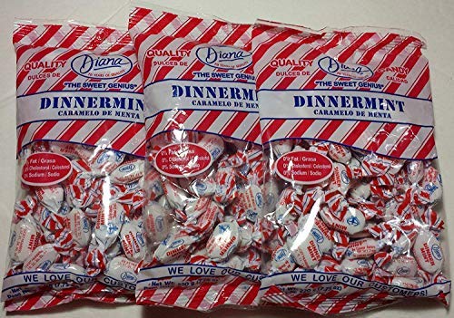 Diana Dinner Mints 220g / 7.76 oz Pouch – Individually Wrapped Candy, Refreshing After Dinner Mints, Hard Candy Breath Freshener (Pack of 3)