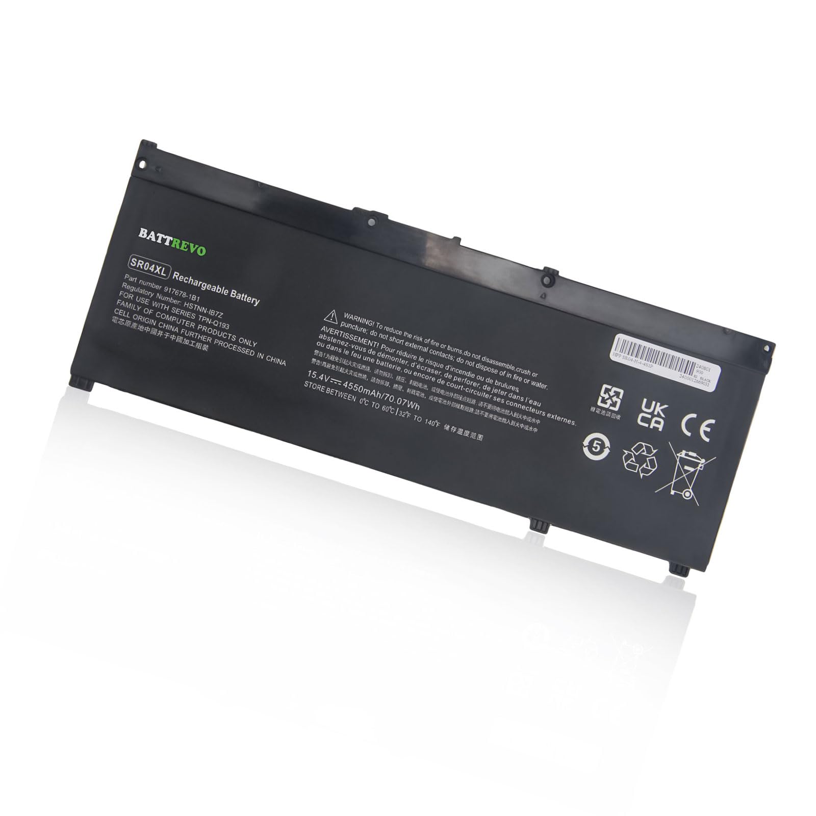 BATTREVO SR04XL 917724-855 Laptop Battery for HP Omen 15-CE0XX 15