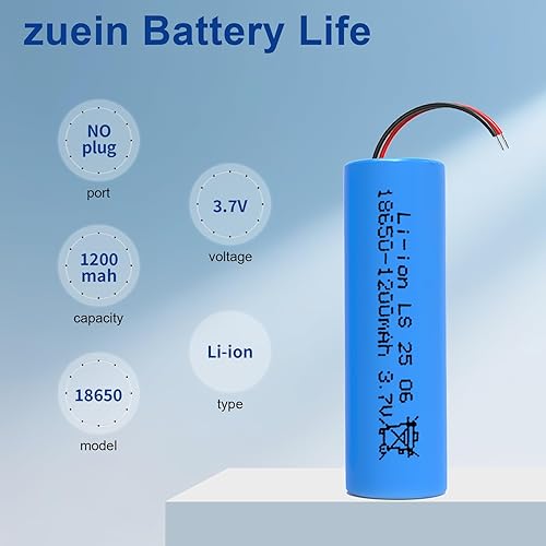 Miniatura 4 de Batería recargable de iones de litio de 3.7 V 1200 mAh, baterías de iones de litio de 3.7 voltios sin conector, paquete de batería recargable 18650