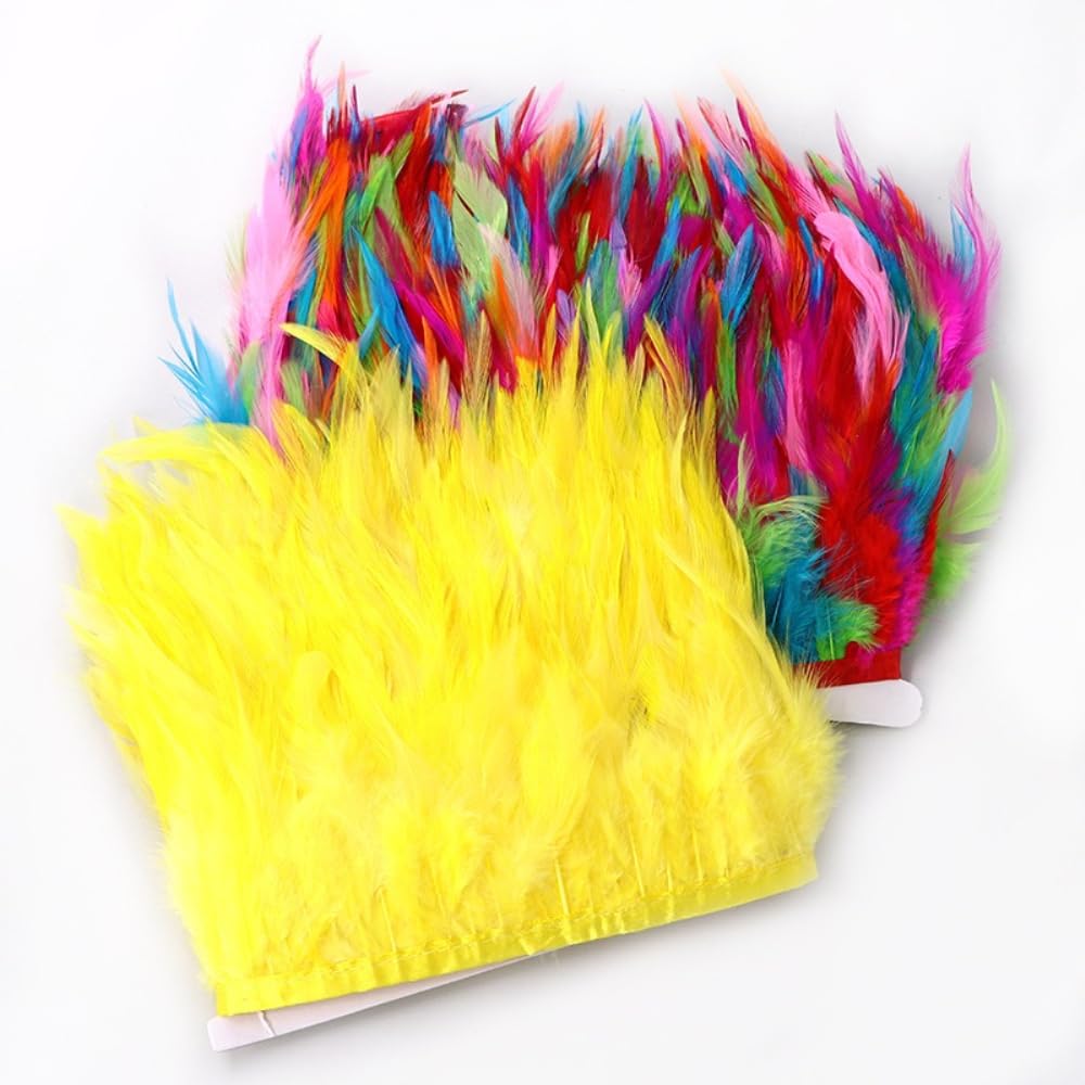 Ribete De Plumas Blancas De 2 Metros – Flecos De Plumas De Ganso Con Cinta De Satén, Ancho 15-20 Cm, Para Manualidades Y Decoración