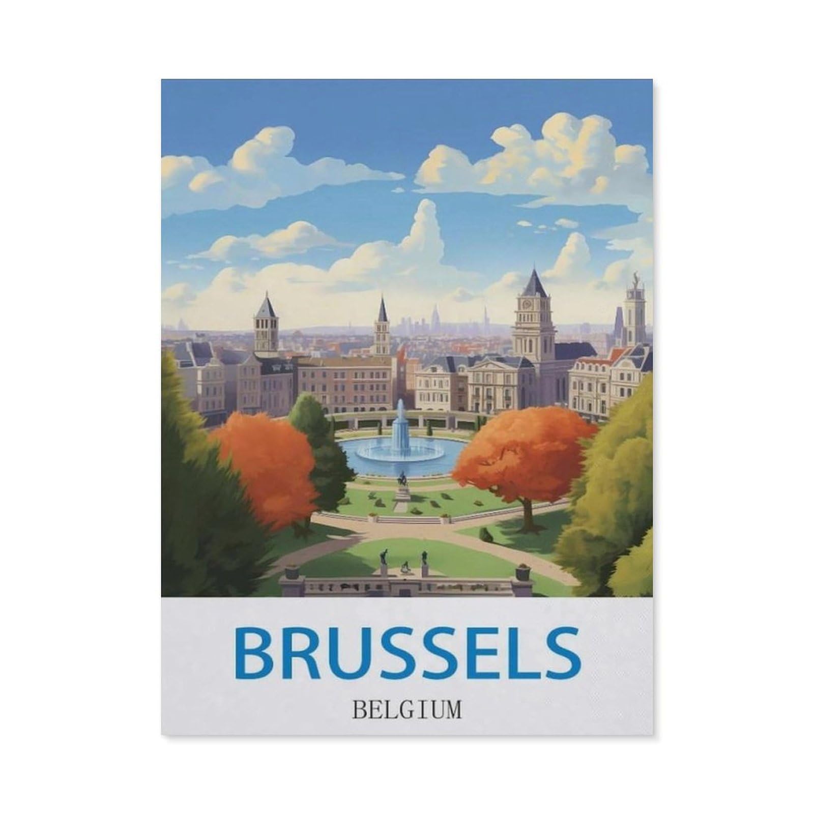 BEAYODKP 5D Diamond Painting，Brussels Belgium（50x60cm）