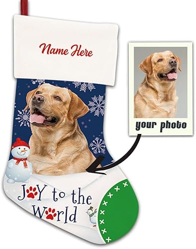 Miniatura 17 de Pet Dog Christmas Stocking Maltese Poodle Dog Joy to The World Snowflake Snowman Decoration Hanging Stocking Candy Gift Xmas Holiday Home Decor 14.4