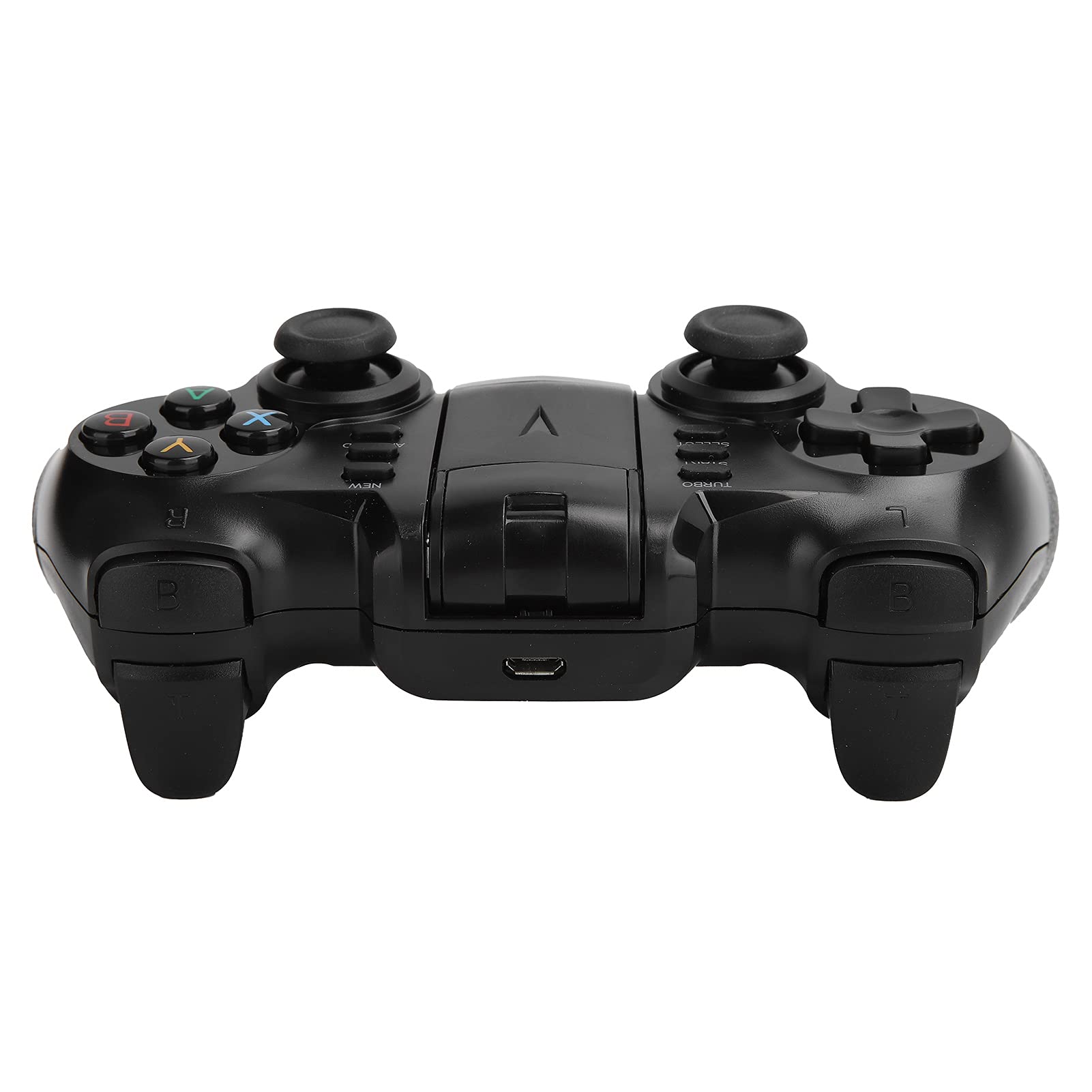 Gamepad Bluetooth, bezprzewodowy kontroler gier funkcja multimedialna do konsoli do gier PS3 do inteligentnych telewizorów do smartfonów do tabletów do komputerów PC (czarny, Pisa pochwa typ wieży)