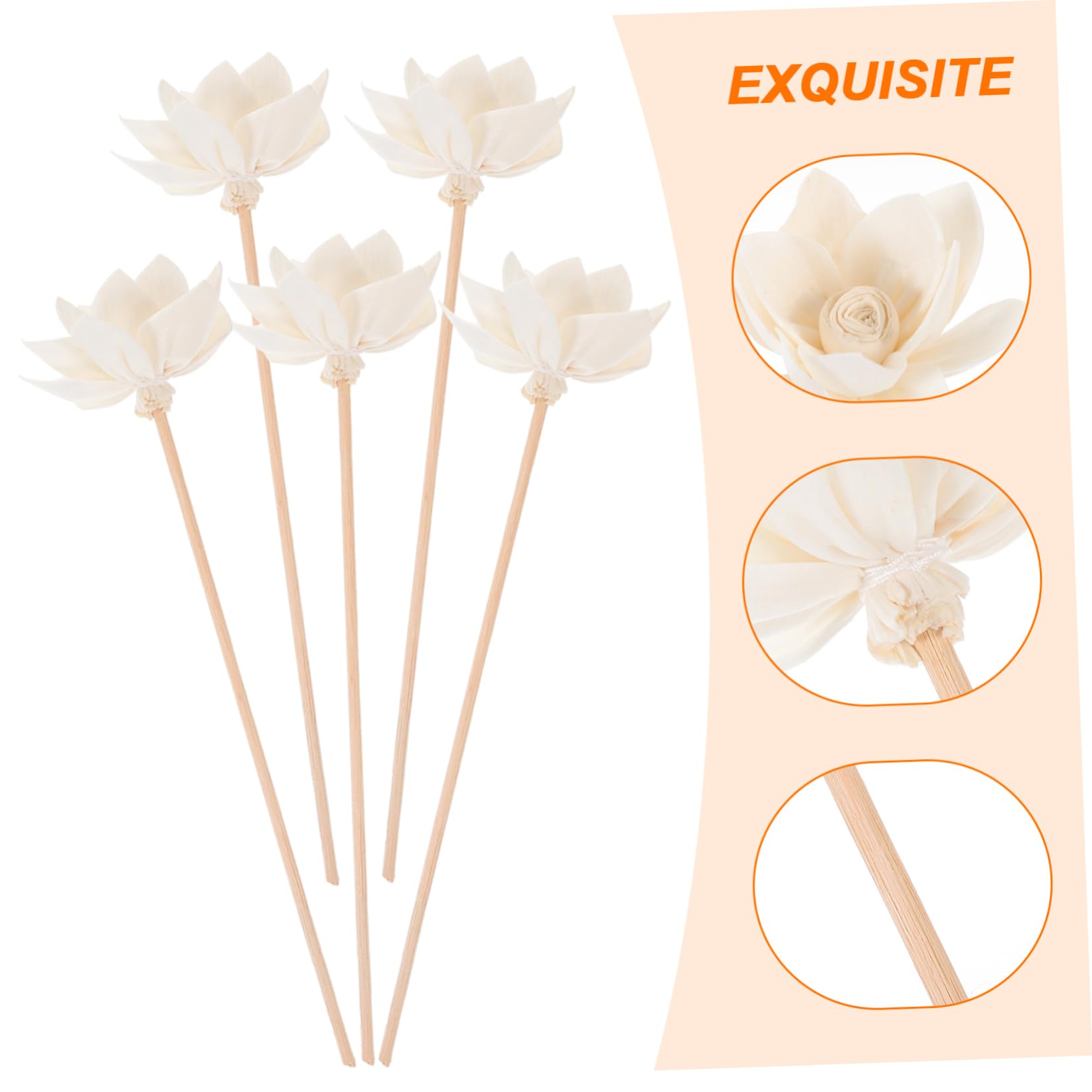 DECHOUS 30stücke Rattan Aroma Diffuser Sticks Duftstäbchen Für Zuhause Handgefertigte Trockenblumen Für Raumduft Und Dekoration Elegant Und Natürlich Für Aromatherapie