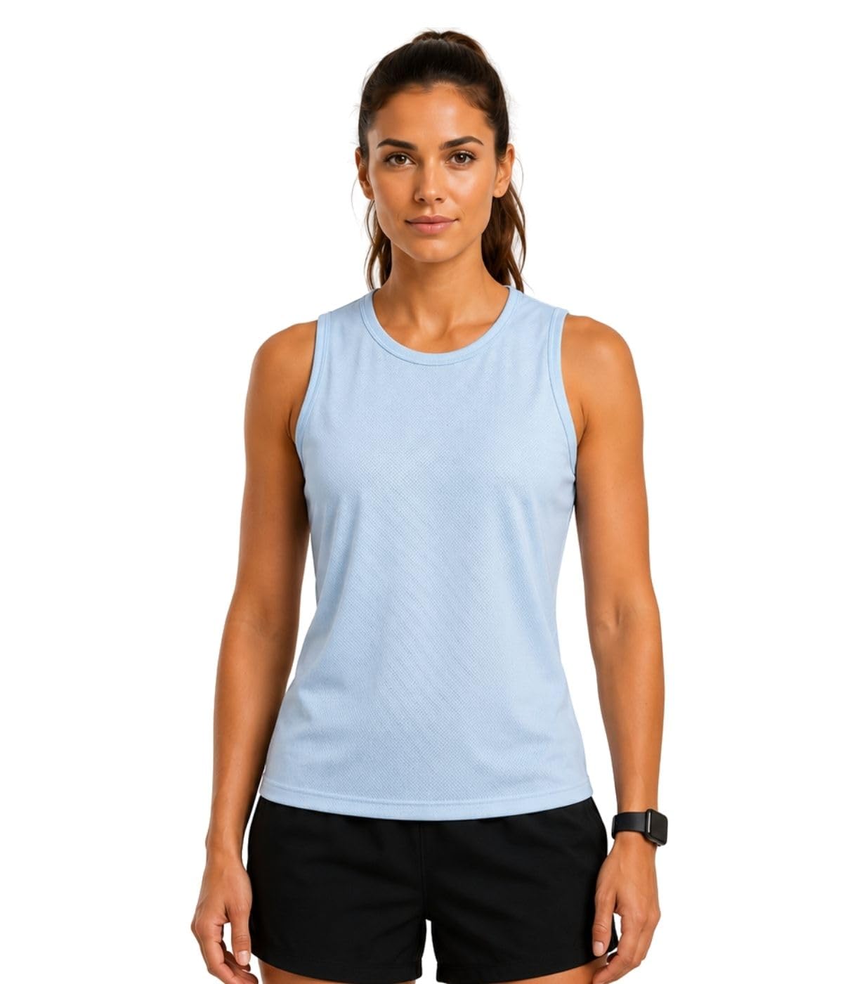 Sleeveless Round Neck Regular Length Tank Top for Women - Relaxed Fit, Soft and Breathable Polyester-image-32