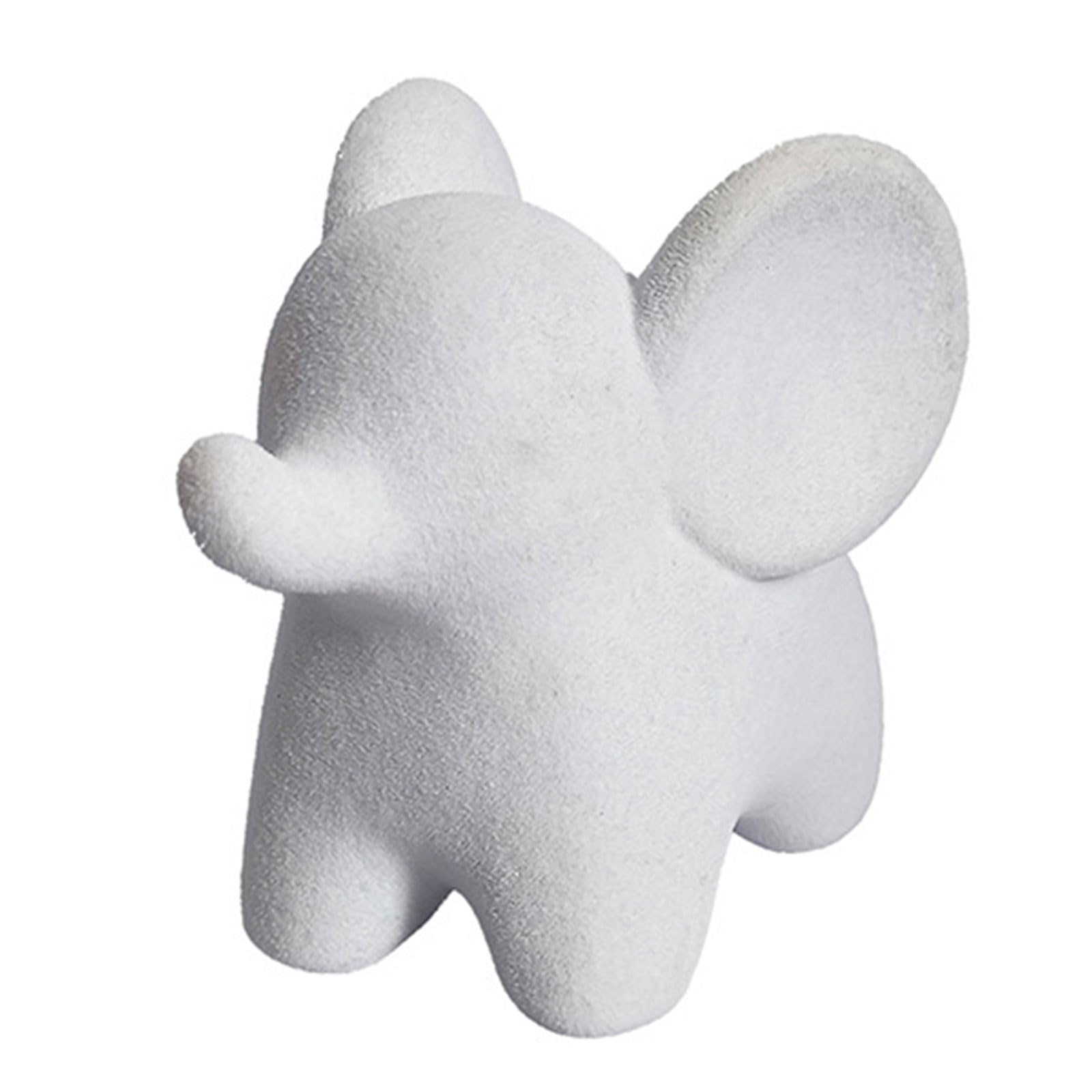 Shunzhong Good Luck Elephant Sculpture Resin Figurine, Bookshelf Decor Housewarming Present Collectible Figurines