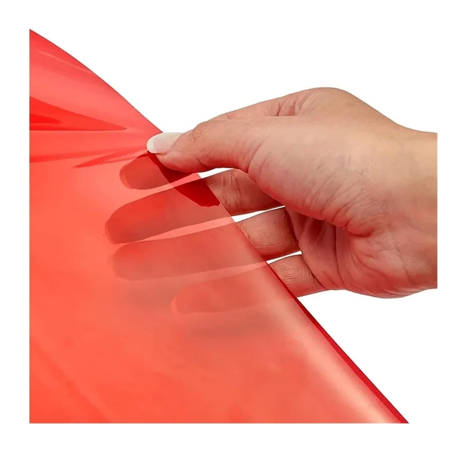 Przezroczysty papier do pakowania prezentów, Przezroczysta rolka celofanowa do koszy upominkowych 3,5 mil zagęszczony 17 cali x 30 stóp wielokolorowy(Red)