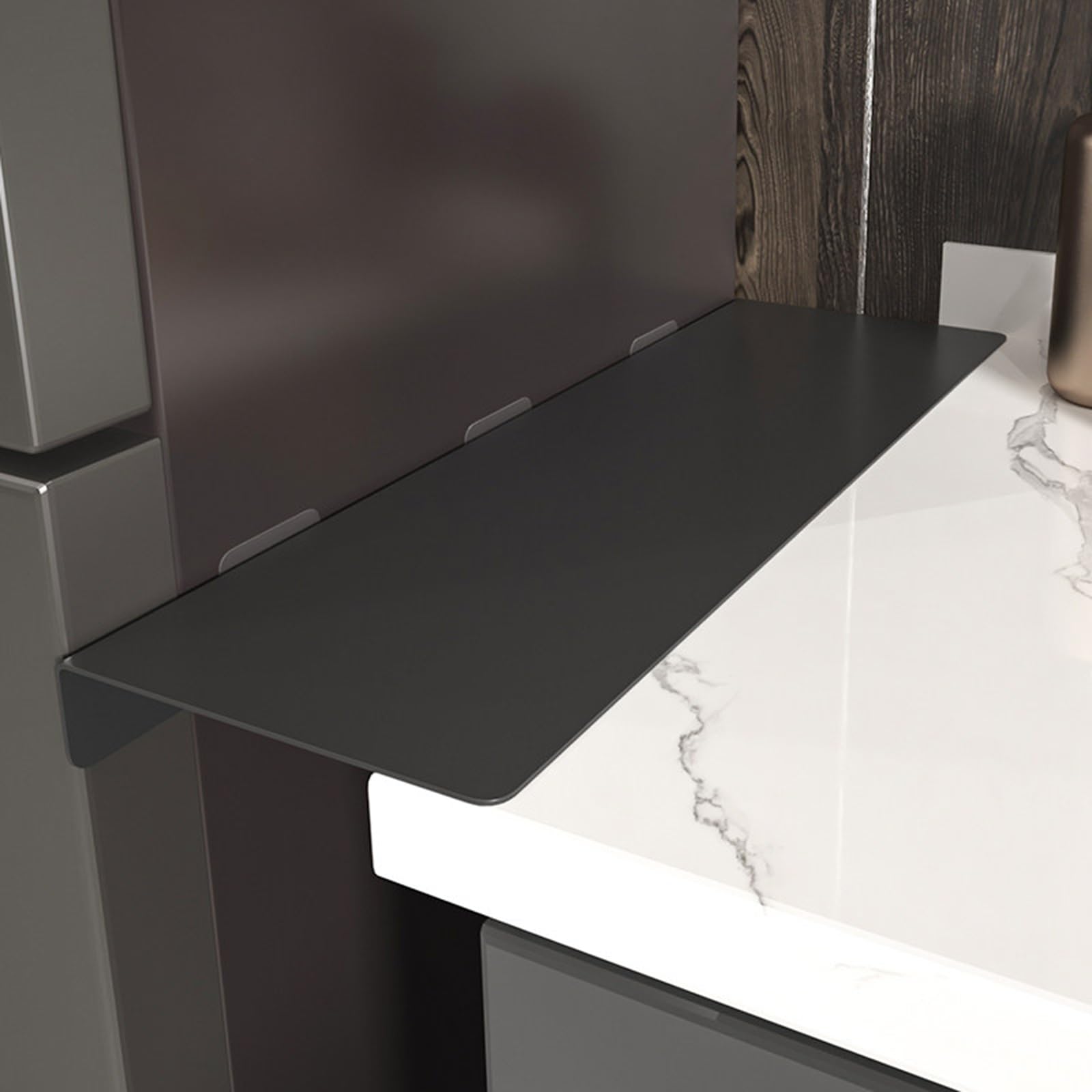 Estensore per ripiano da cucina e bagno, per scrivania, frigorifero, lavatrice, asciugatrice e lavandino, salvaspazio, massimizza lo stoccaggio del piano di lavoro e riduce l'ingombro