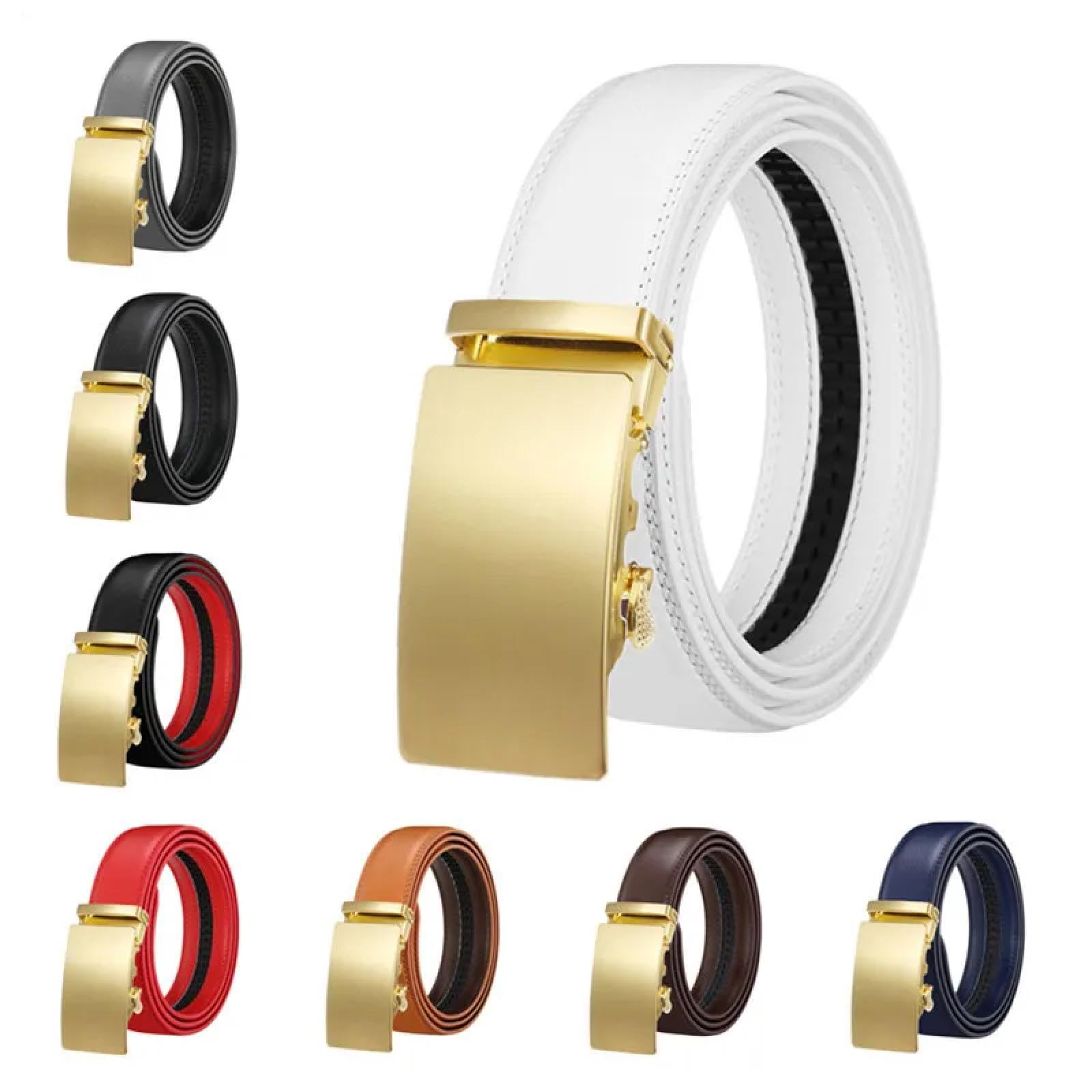 Cinture Cinture per Uomo Color Oro in Metallo con Fibbia Automatica alla Moda Maschile