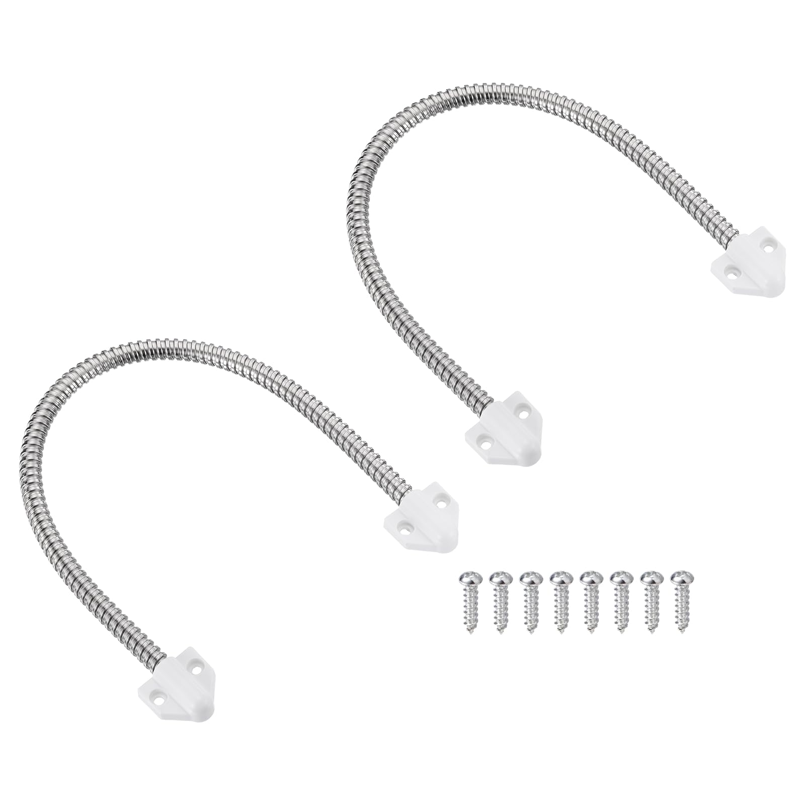 PATIKIL Armored Door Loop Wire Protection (400mm L 1/4" ID, White)(3Pcs), Door Wire Conduit Power Transfer Armored Cable Wire Sleeve Protector with Plastic Ends,Suit for-Access System — image 1
