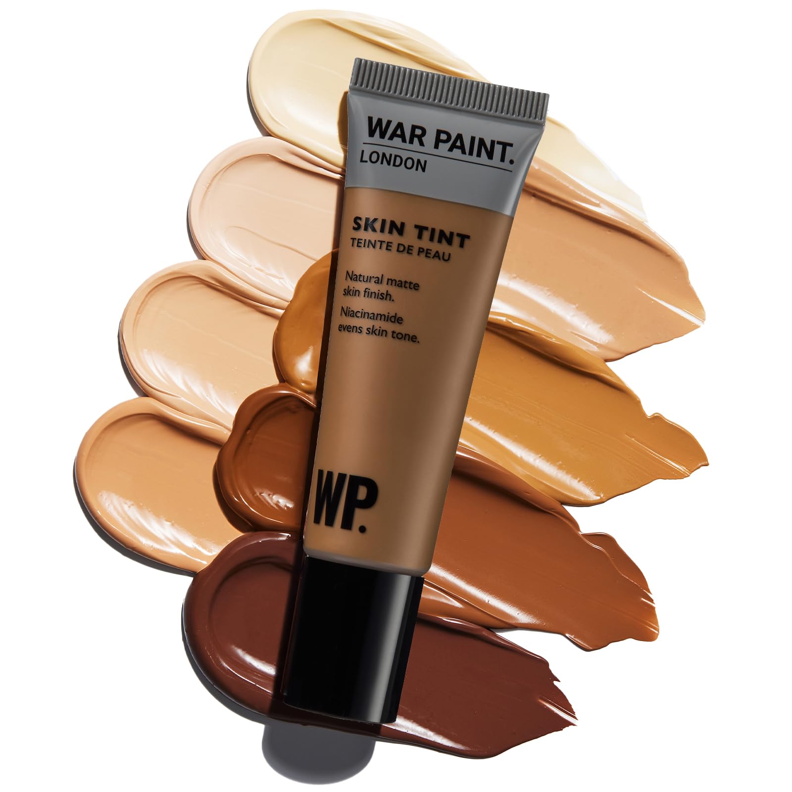 War Paint Tinted Moisturiser for Men – Lightweight Skin Tint Moisturiser for Natural Matte Finish – Mens Tinted Face Moisturiser with Hydration – Mens Skincare – Vegan – T7 Shade (30ml)