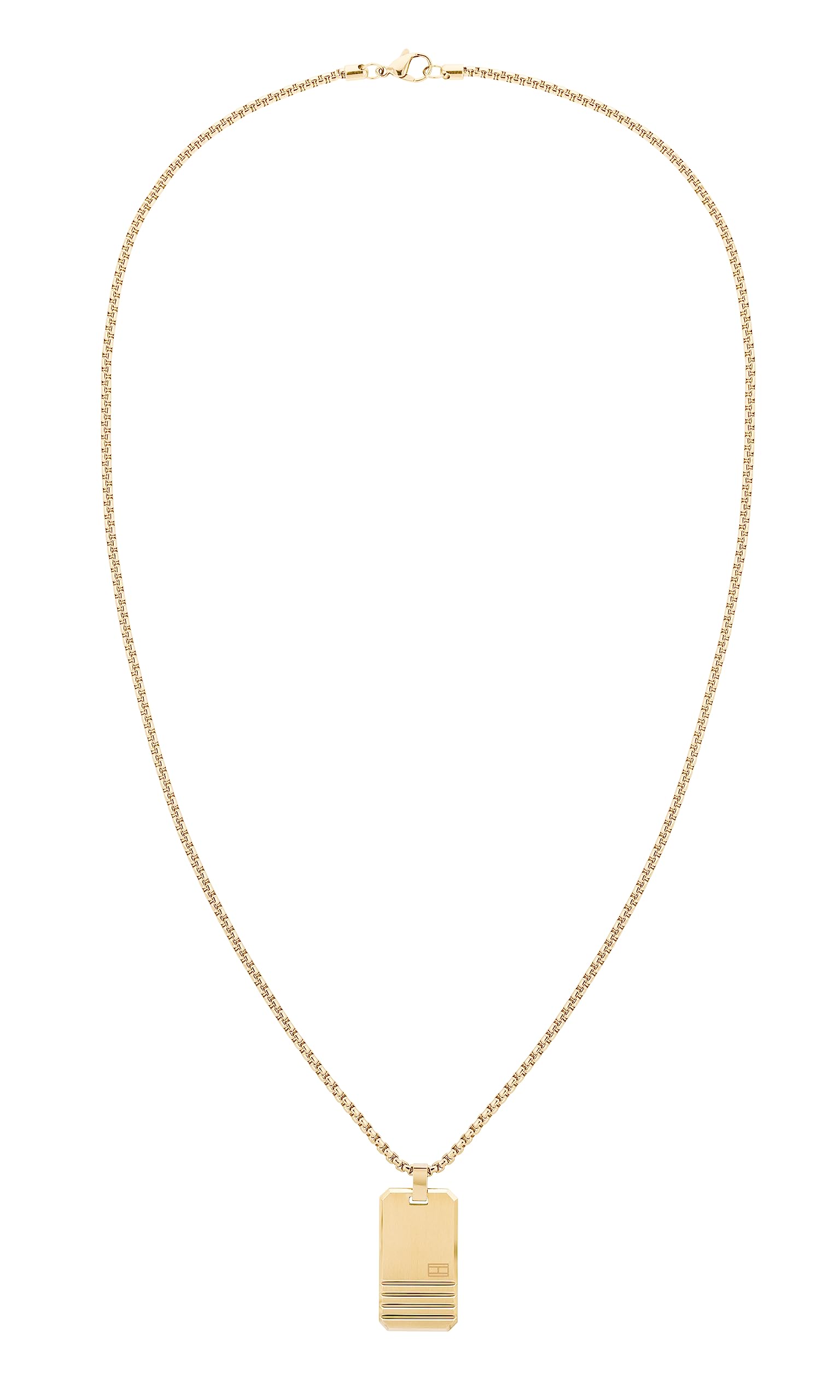 Tommy HilfigerCollar colgante de acero inoxidable de la joyería con la cadena para los hombres en color plateado, oro amarillo o negro