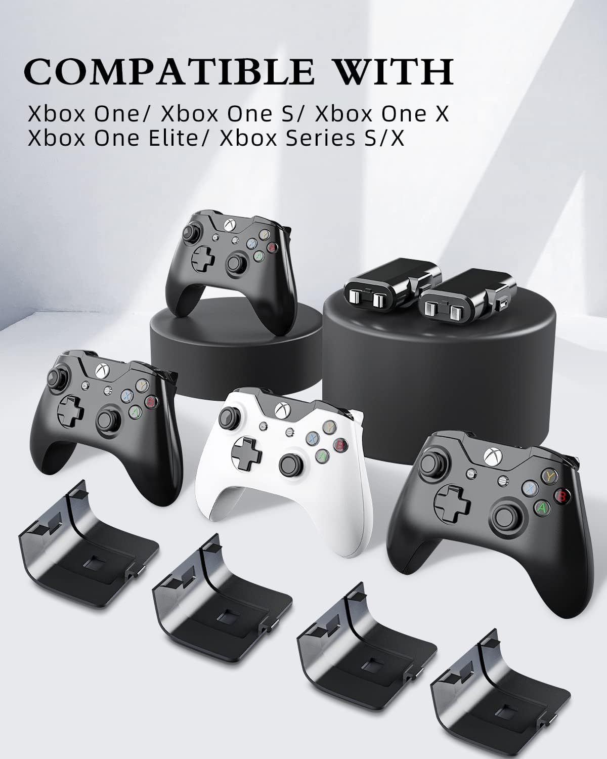 Magnetic Charging Dock for Met-a Quest 2, VR Headset & Controllers Changing Station for 0culus Quest 2, with 2 Rechargeable 2000mAh Batteries, USB-C Fast Charger, LED Indicators & Safe Protection