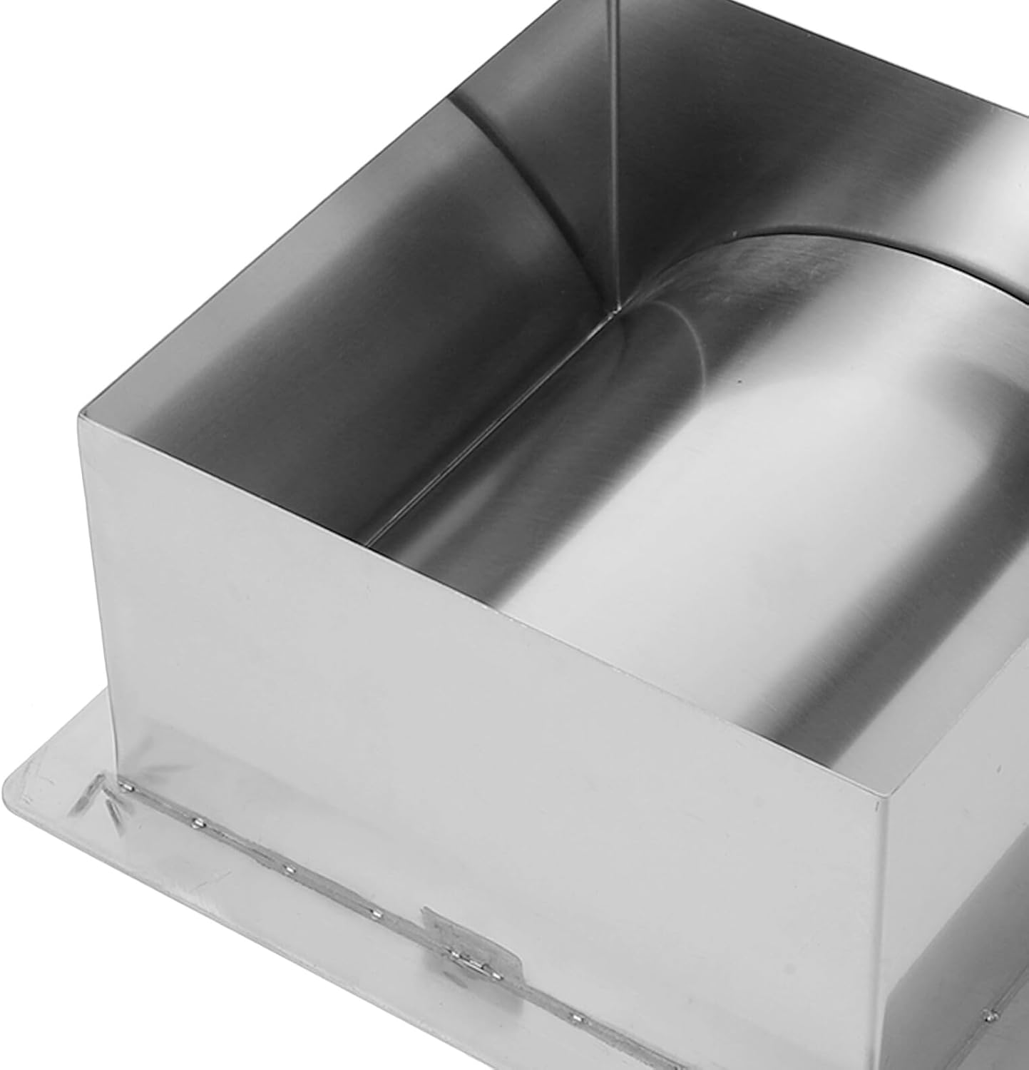 GLEAVI Countertop Built-in Trash Can Lid 220mm Square Stainless Steel Swing Flap Cover Garbage Bin Lid for Kitchen Bathroom Office Embedded Waste Cover