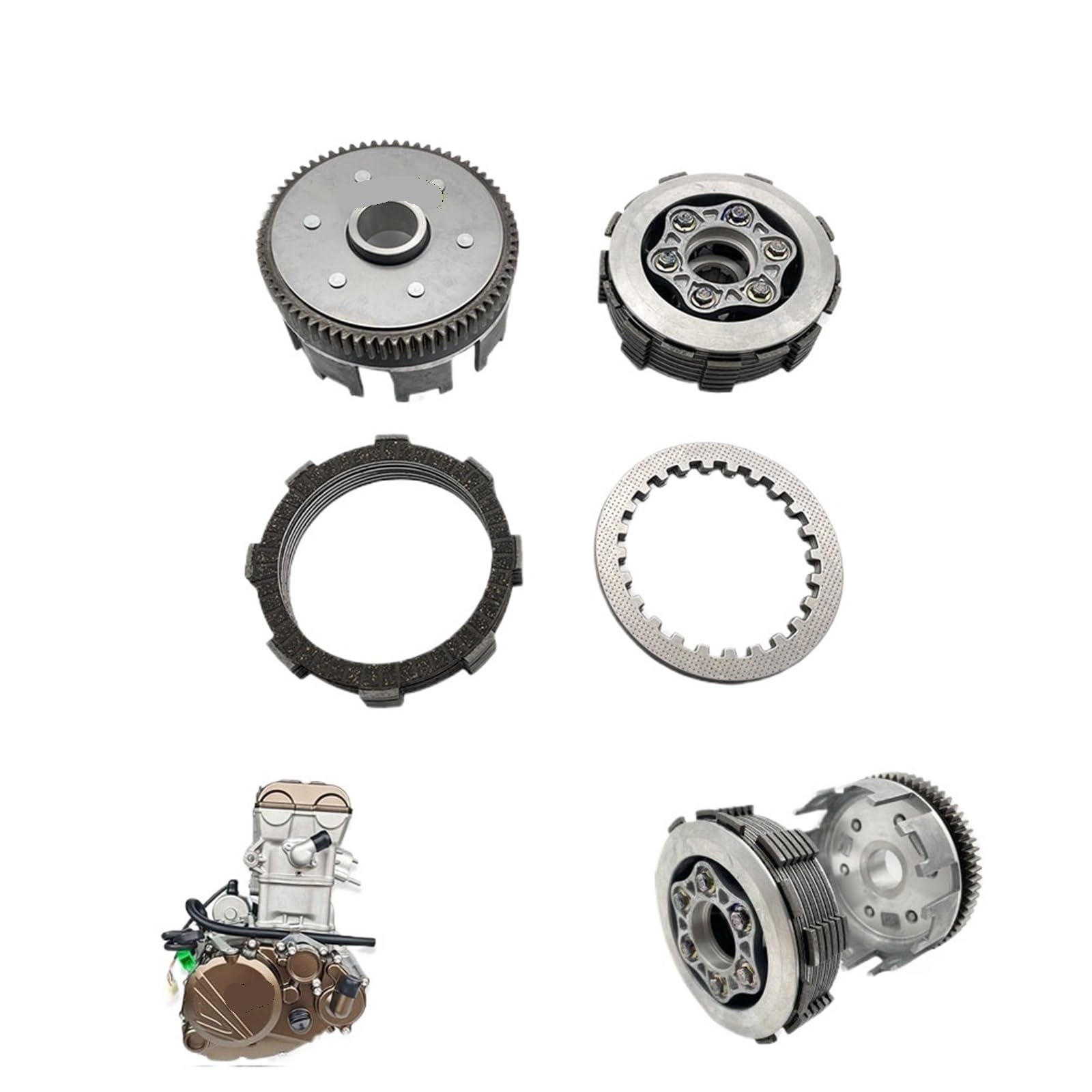 Aueeyhdo Clutch Center Hub Motorcycle Clutch Disc Fit For Loncin Motorcycle