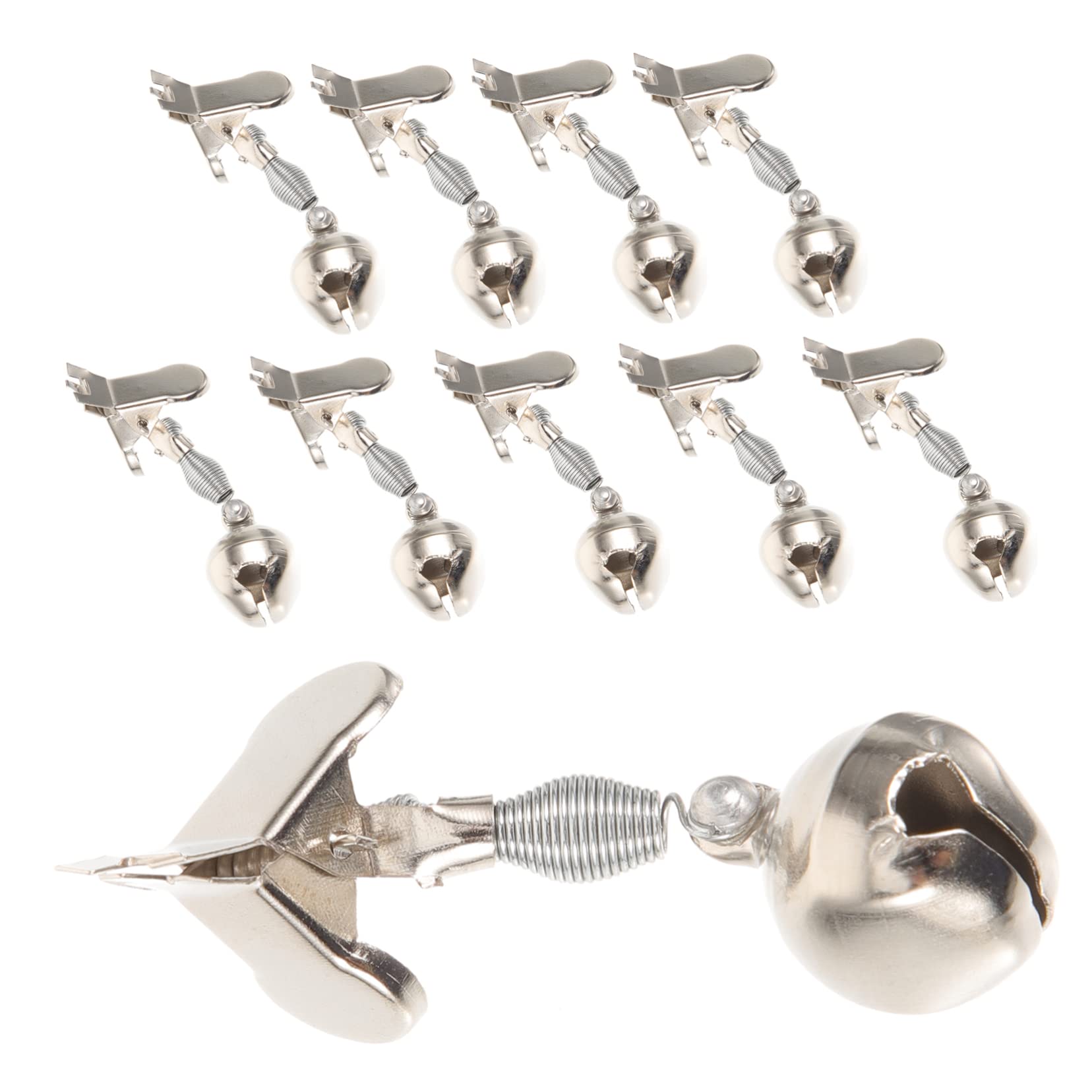 Milisten 10pcs Metal Bell Alarm Bells for Fishing Bait Alarm Bells Fishing Rod Alarm Bell Fishing Rod Bells Portable Fishing Rod Sea Fishing Warning Bells Fishing Accessories Ordinary