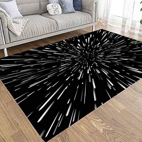 Emmteey Large Area Rugs, 5X7 Farmhouse Area Rug Of Indoor Outdoor Kids,Boys,Girls Abstract Background Open Space Travel Star In Hyperspace #TOP7