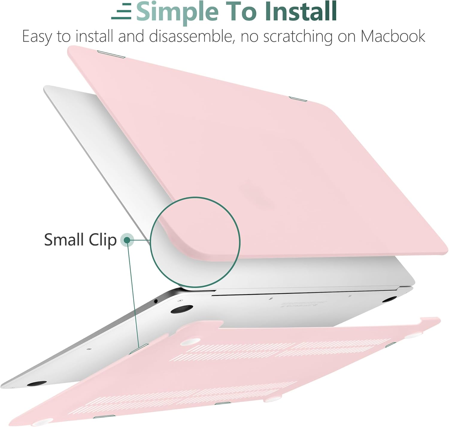 DONGKE Compatible with MacBook Air 13 inch Case 2021 2020 2019 2018 Release Model: M1 A2337 A2179 A1932, Matte Hard Case Cover for MacBook Air 13 inch with Retina Display Touch ID - Solid Pink - Image 5