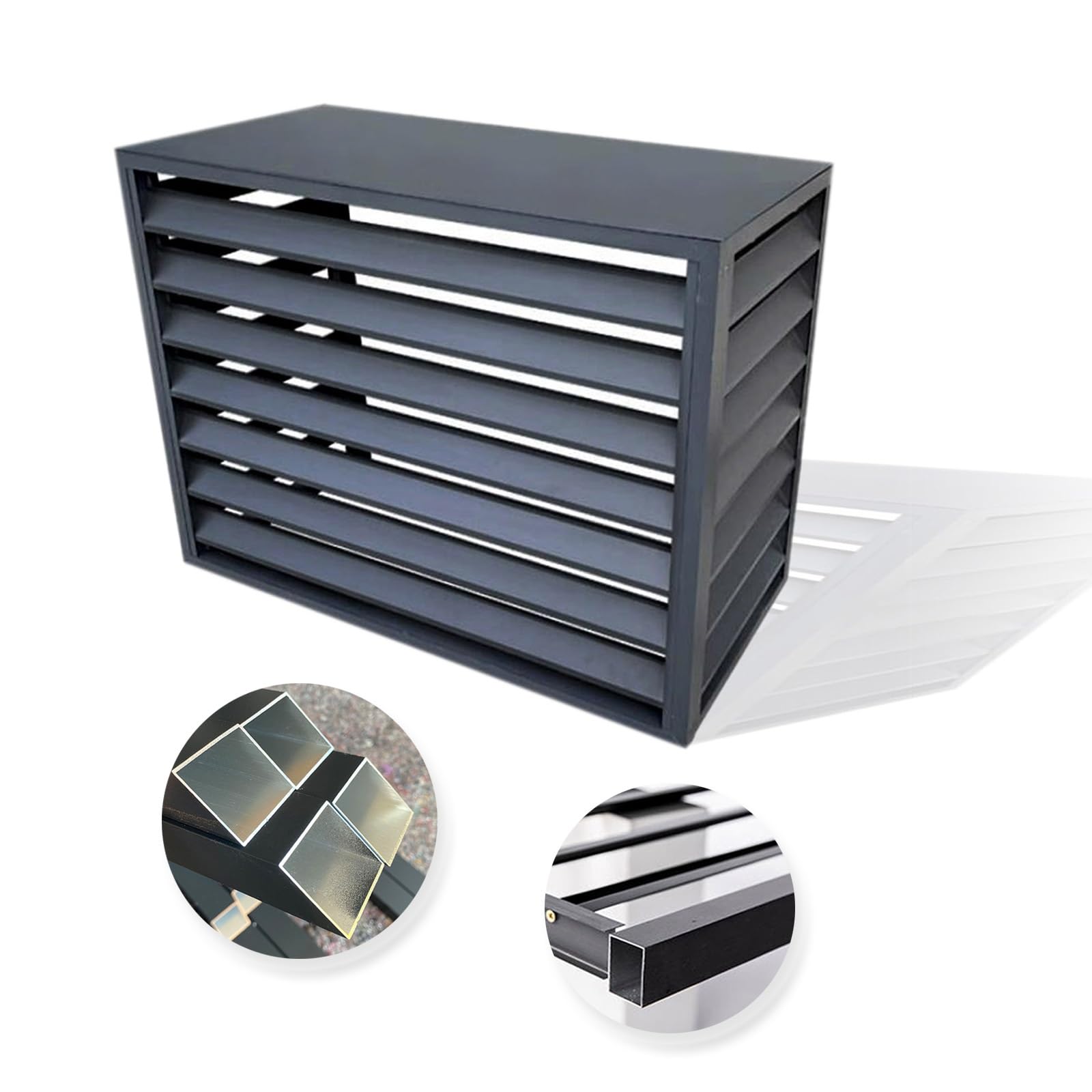 QYMYOZ Outdoor Portable Air Conditioner Cover Protective Grille Enclosure for Enhanced Durability Weather Resistance & Aesthetic Appeal Ideal for All Seasons
