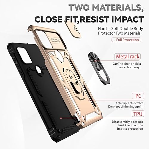Miniatura 3 de Funda para Moto G Stylus 5G 2021Motorola G Stylus 5G 2021 XT2131 con protector de pantalla de vidrio templado y funda para cámara deslizante, funda