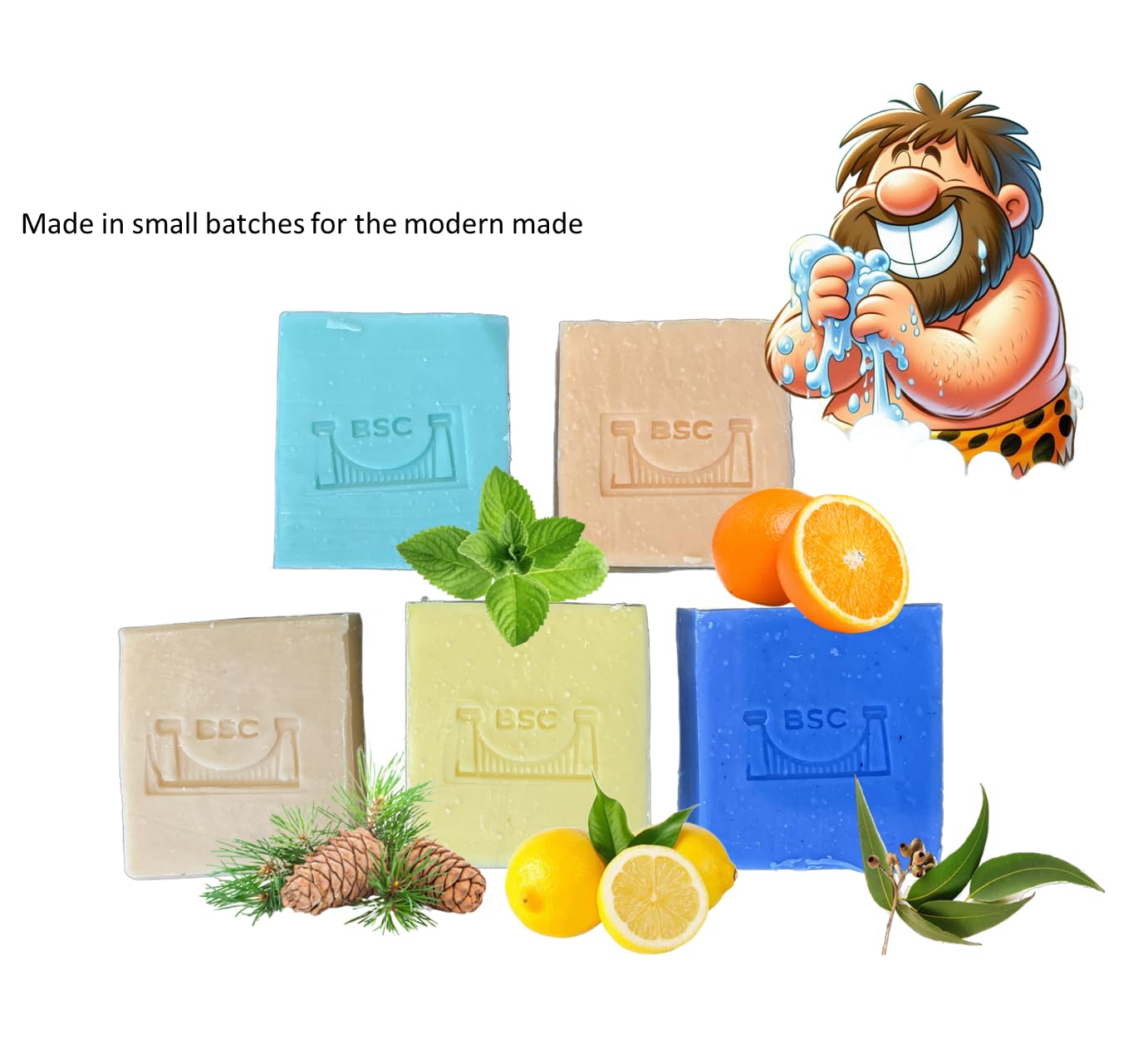 Bristol Soap Company Artisan Soap Man Bar Pack, 5 Masculine Handmade Essential Oil Soaps, Shea Butter & Coconut Oil - Image 2
