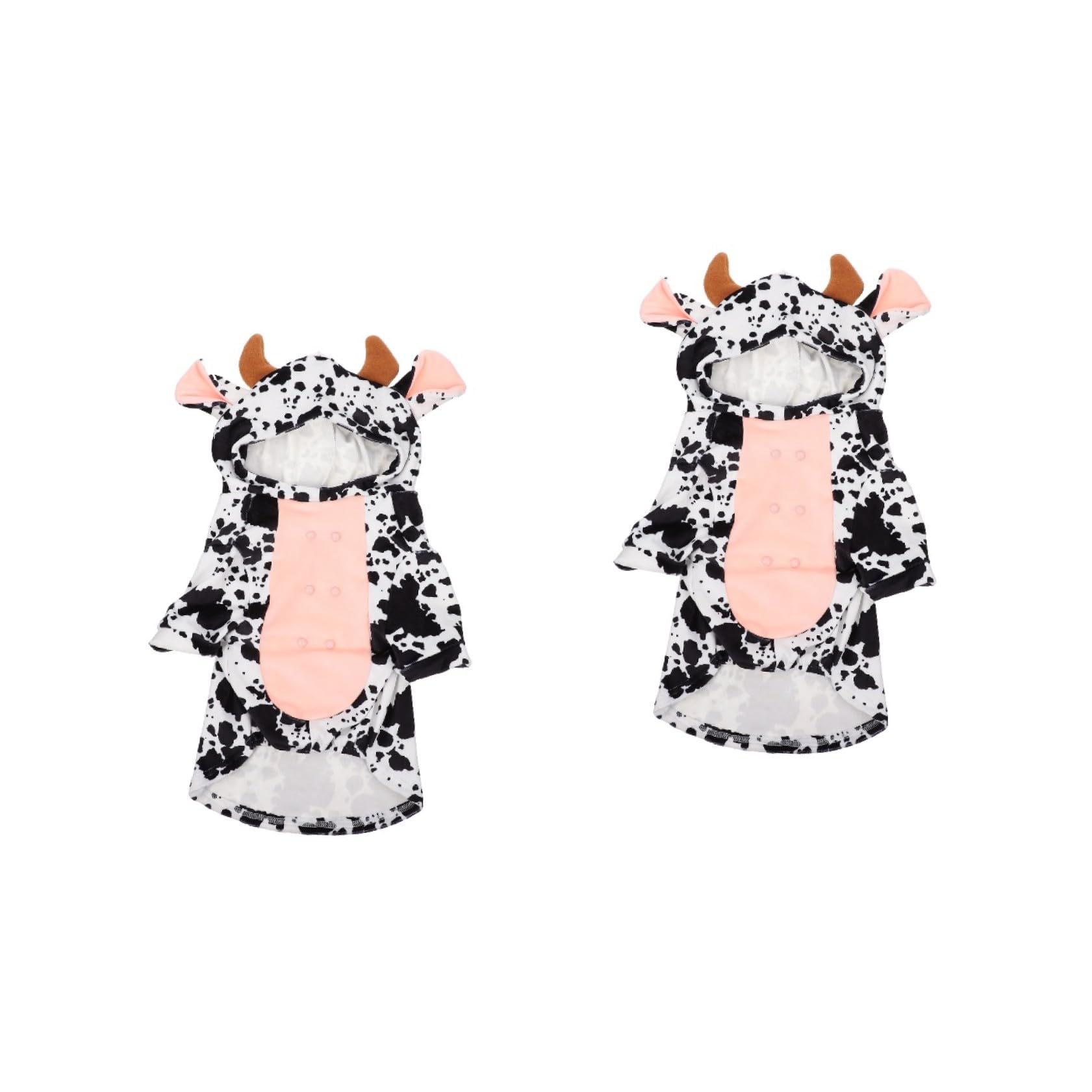 Mipcase 2stücke Kawaii Kuhkostüm Für Haustiere Lustige Tierbekleidung Für Hunde Und Katzen Dekorative Kleidung Für Besondere Anlässe Und Fotoshootings Warm Und Stilvoll