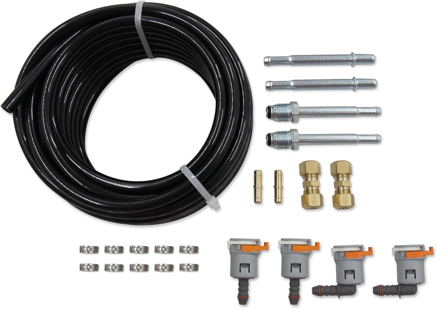 Automotive 25 Feet 3/8" Nylon Fuel Line Tubing Replacement Fuel Line Repair Kit 3/8 in (10mm)