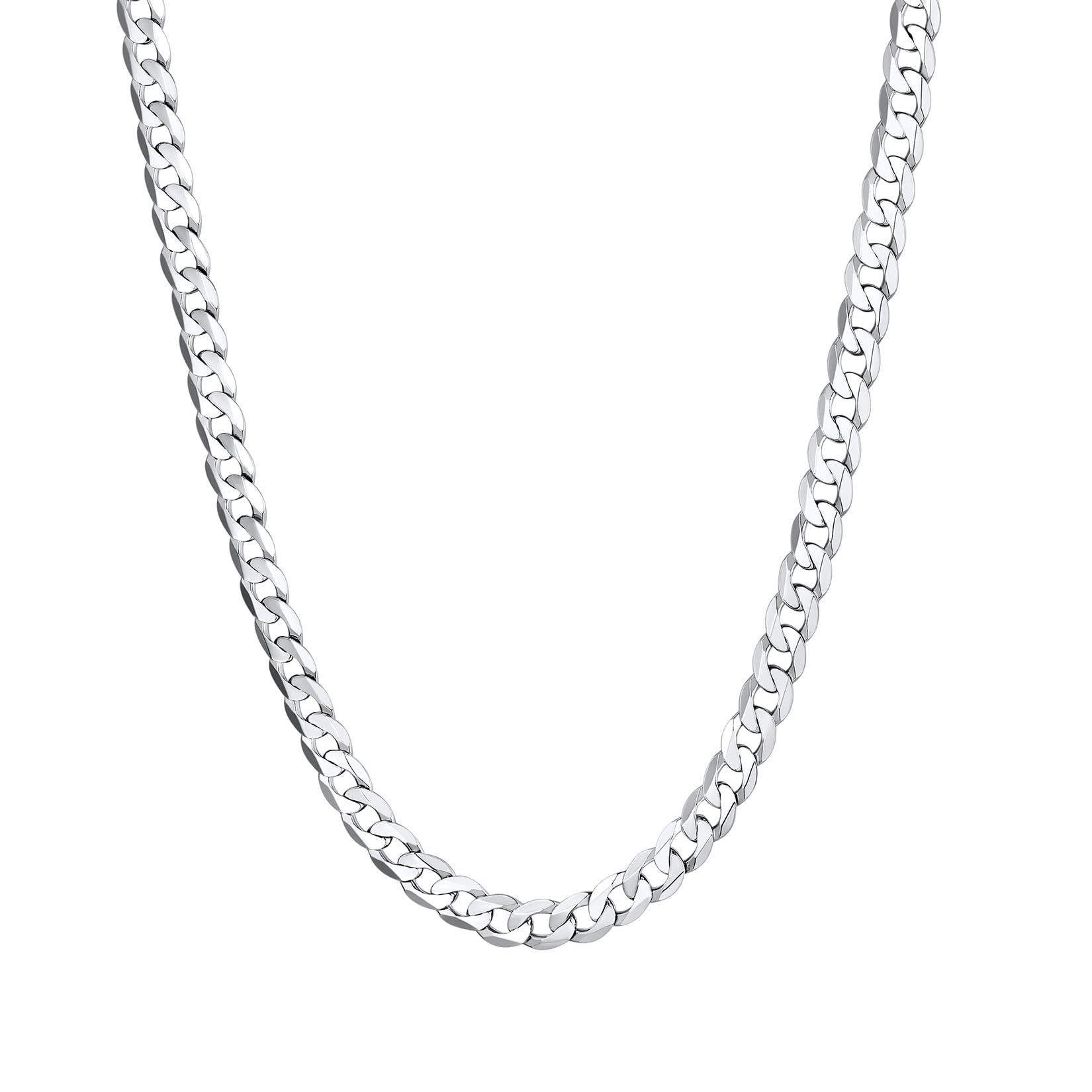 vivi　wjk IVXLCDM ×wjk slim chain neck U7 Mens Necklace 925 Sterling Silver Chain for Men 3mm Wide