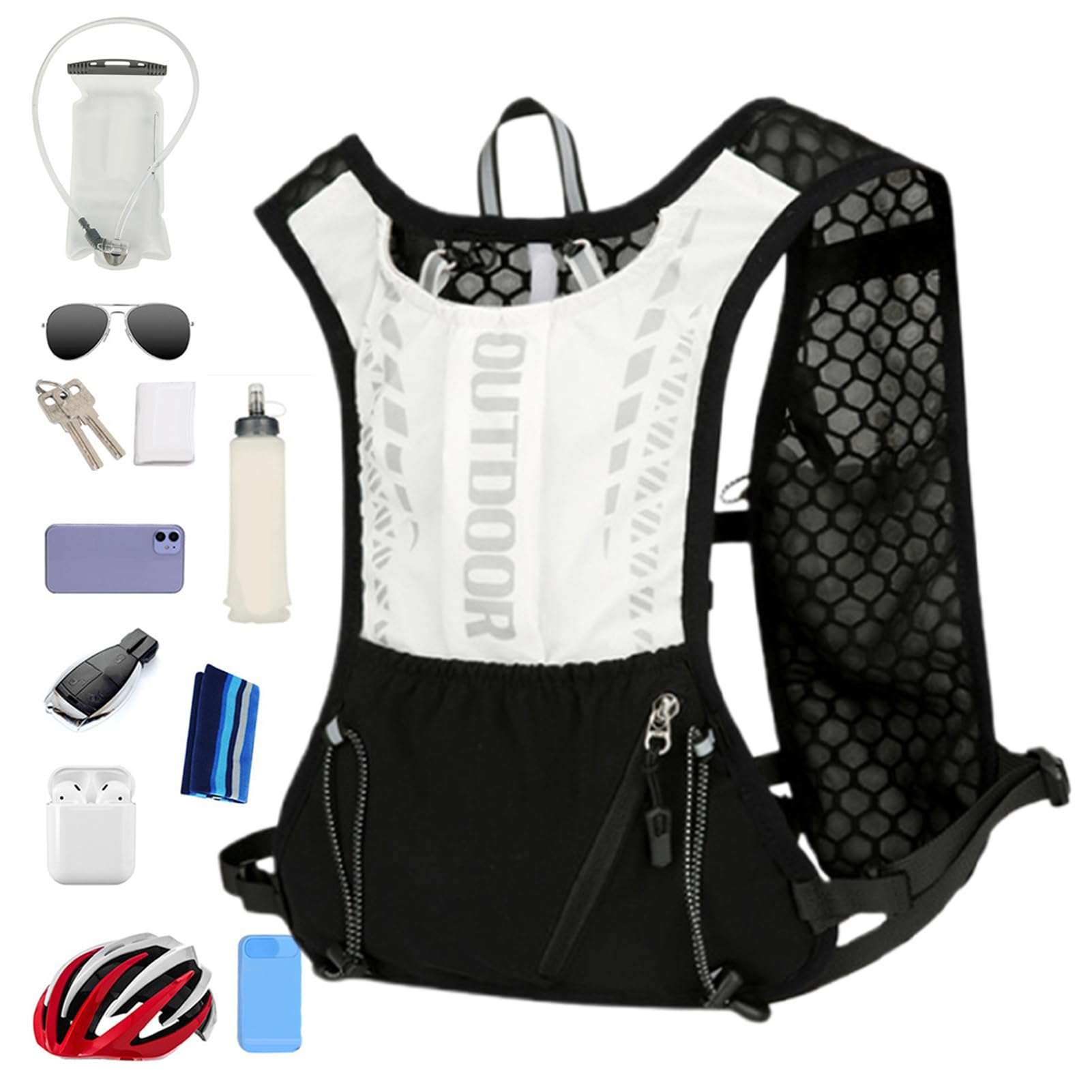 Gilet D'hydratation, 36x17cm Gilet Running Hydratation, Gilet Trail, Gilet De Course, Running Vest Chest, Gilet Réfléchissant, Gilet Hydratation Running Femme Et Homme