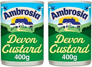 Ambrosia Devon Custard 400g Pack of 2 - Ready-to-Serve Creamy Dairy Custard for Pies, Fruit & Desserts