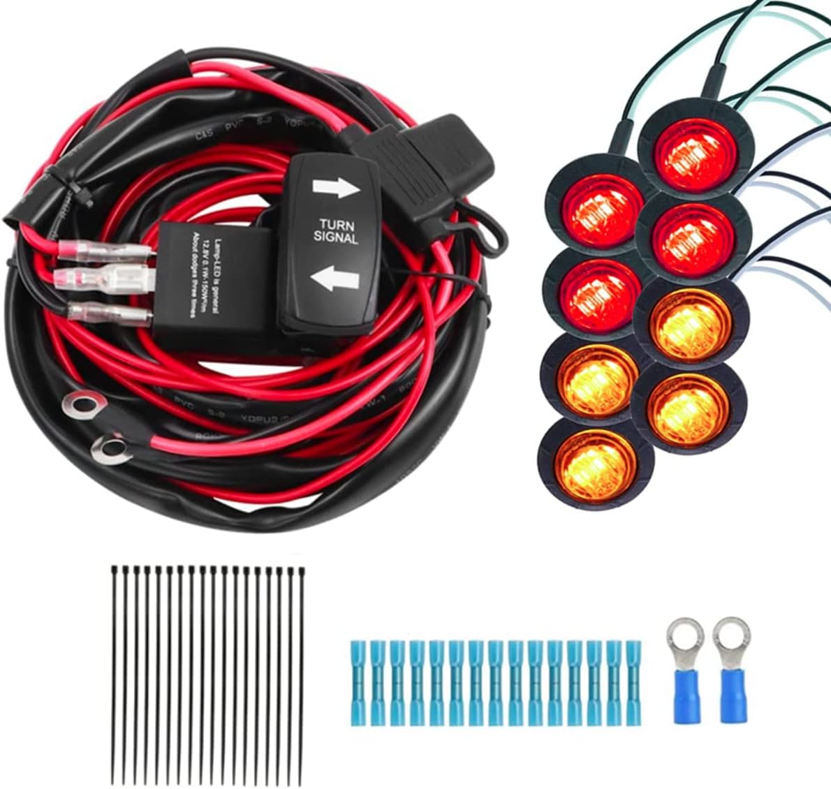 ATV UTV Street Legal Kit w/Rocker Switch Wiring Harness for Polaris RZR