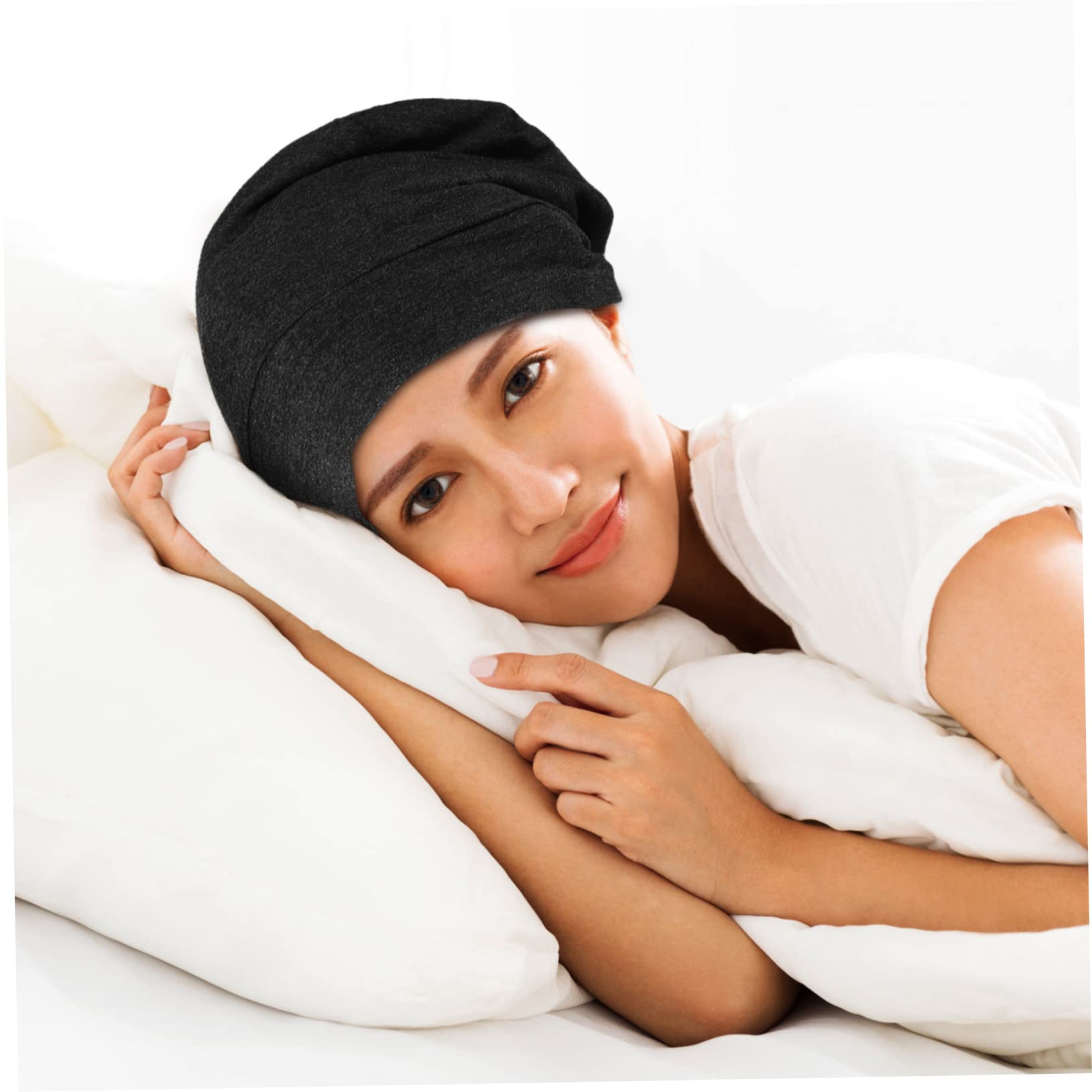 BESPORTBLE Cuffia per Dormire in Raso Regolabile, 3 Pezzi, Nero Grigio Kaki