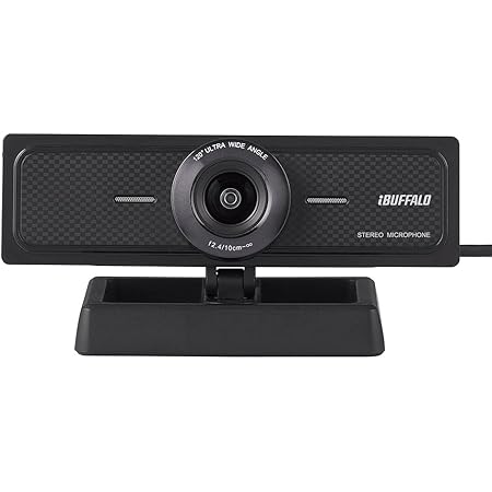 Amazon Co Jp Ibuffalo マイク内蔵200万画素webカメラ 120 広角ガラスレンズ搭載モデル Bsw20km11bk パソコン 周辺機器