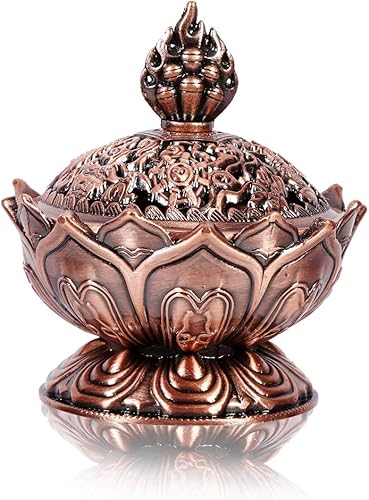 Inciensario, quemador de incienso, 2.7 x 2.8 in, decoración clásica, quemador de incienso (bronce)