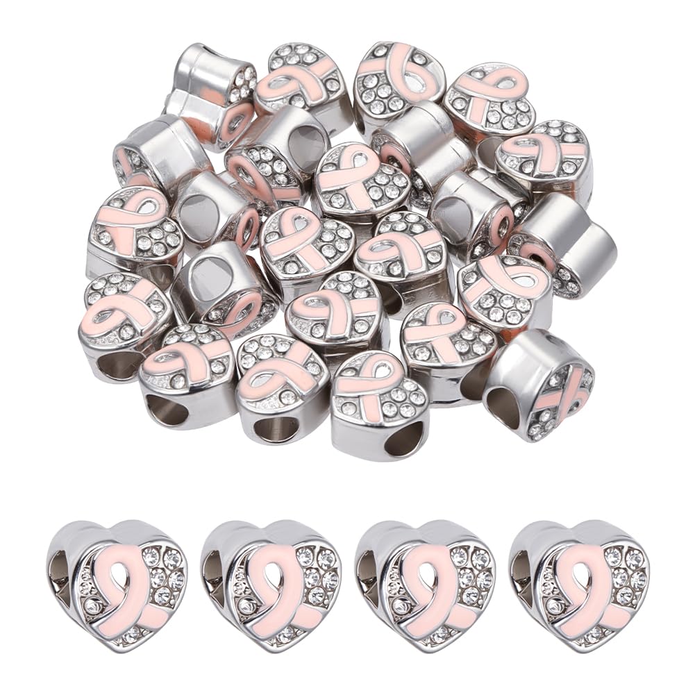 Perles européennes de lutte contre le cancer du sein pour fabrication bijoux