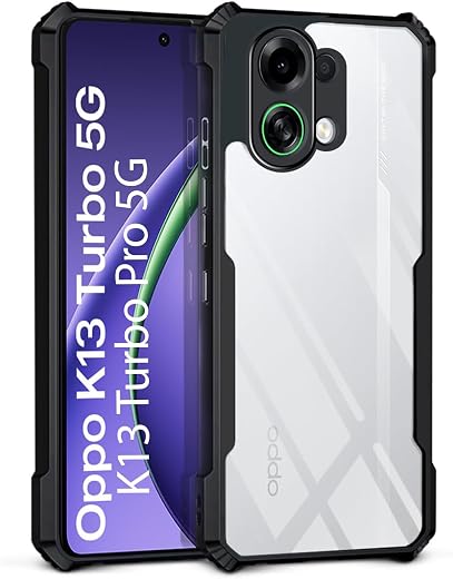 LIRAMARK Transparent Clear Shock Proof Back Cover Case Designed for Oppo K13 Turbo 5G | K13 Turbo Pro 5G