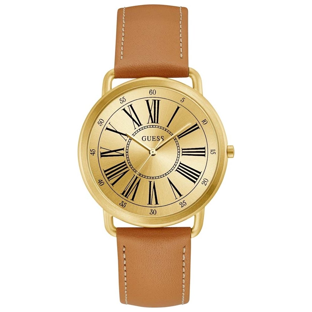Guess Orologio analogico da donna, al quarzo, con cinturino in pelle W1136L4