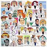 Pertul 61Pcs Dr Now Stickers Set, Funny Weight Loss Memes Decals, Nutritional Waterproof Stickers, Trending (A-61pcs)