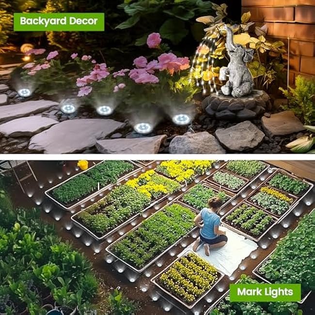 Mini Solar Ground Lights Pathway Lights Cool White