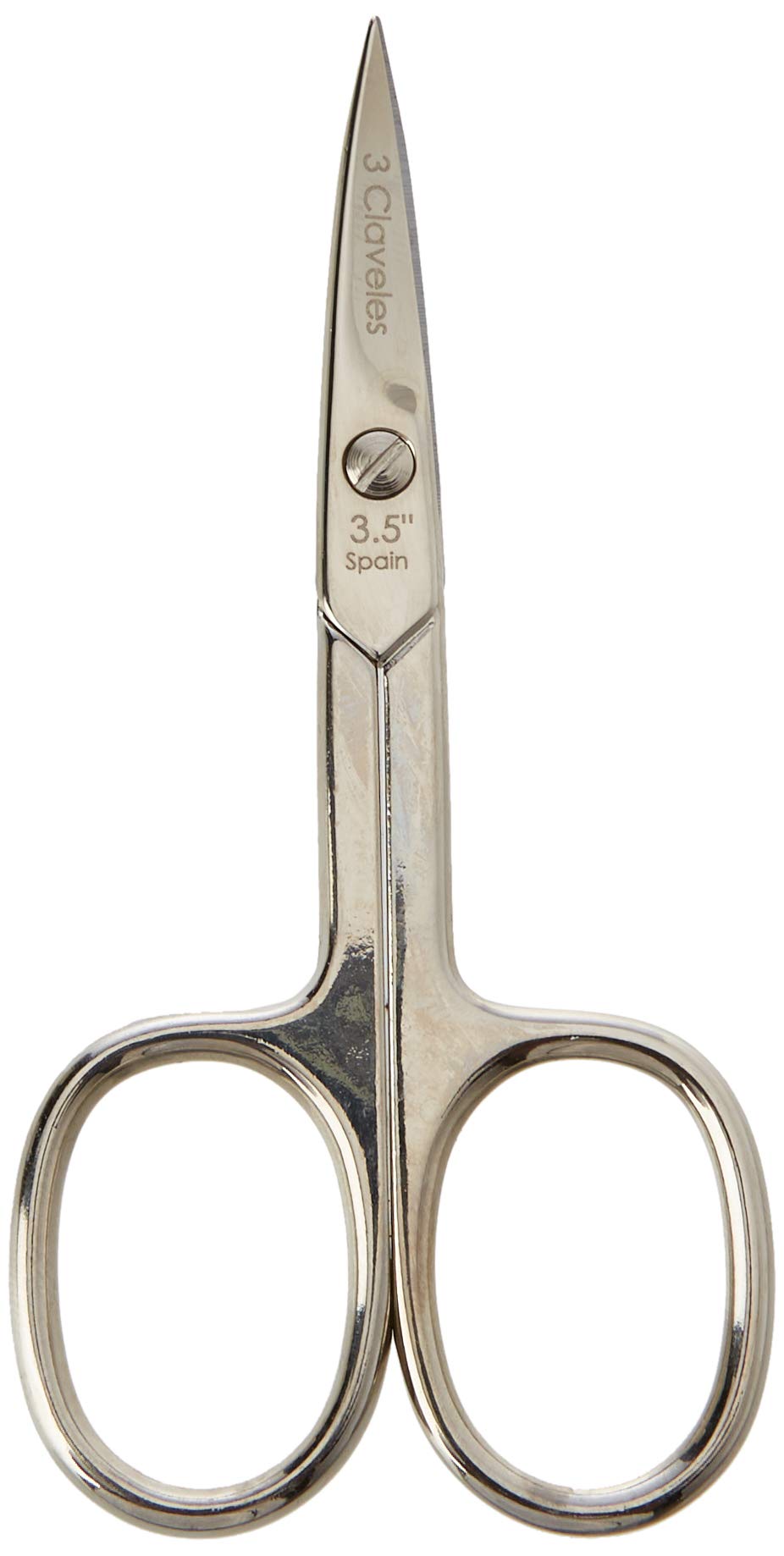 3 Claveles Tijera Para Uñas, Curvas, Acero Carbono, 3.5", color Gris, 35 g