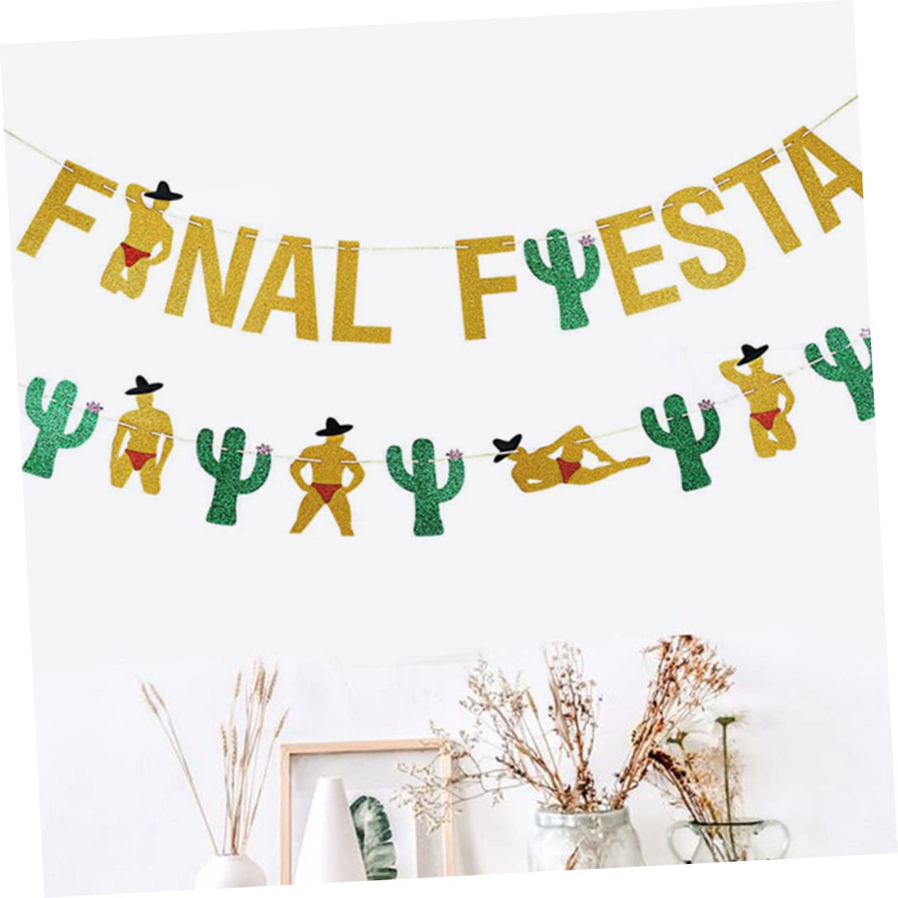 ifundom 6 Piezas De Artículos Decorativos Encanto Decorar Fiesta Mexicana Fiesta Tirar Cactus Fiesta Banner México Carnaval Fiesta Banner Banderines Suministros De Fiesta Latte