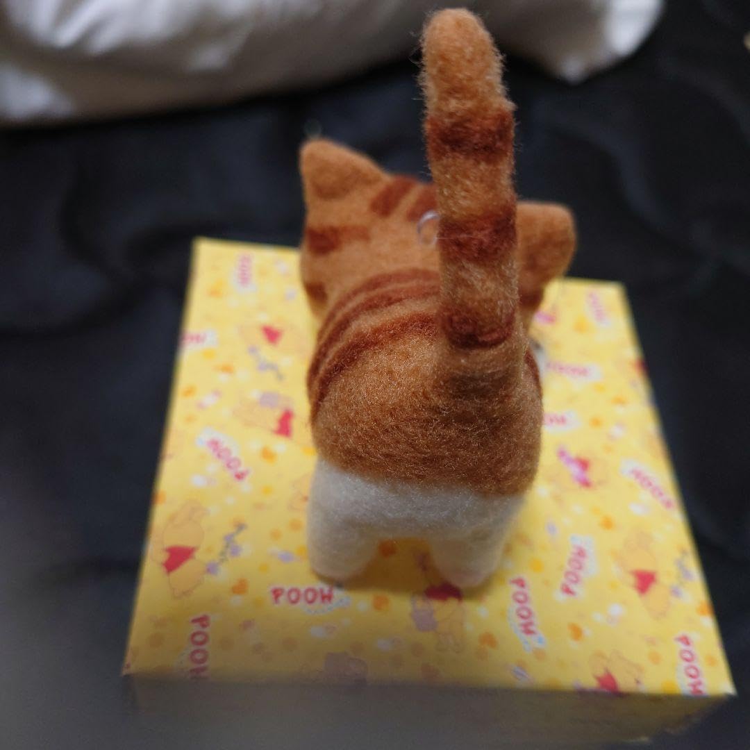 Amazon | 羊毛フェルトぶさかわ 茶トラ茶白(ᯫ᳐˶ꔷ֊ꔷᯫ᳐)♬*° ねこ