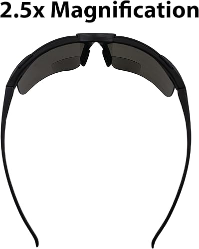 Miniatura 6 de Global Vision Apex 2.5 - Gafas de seguridad bifocales, 2 pares de lentes transparentes y ahumadas