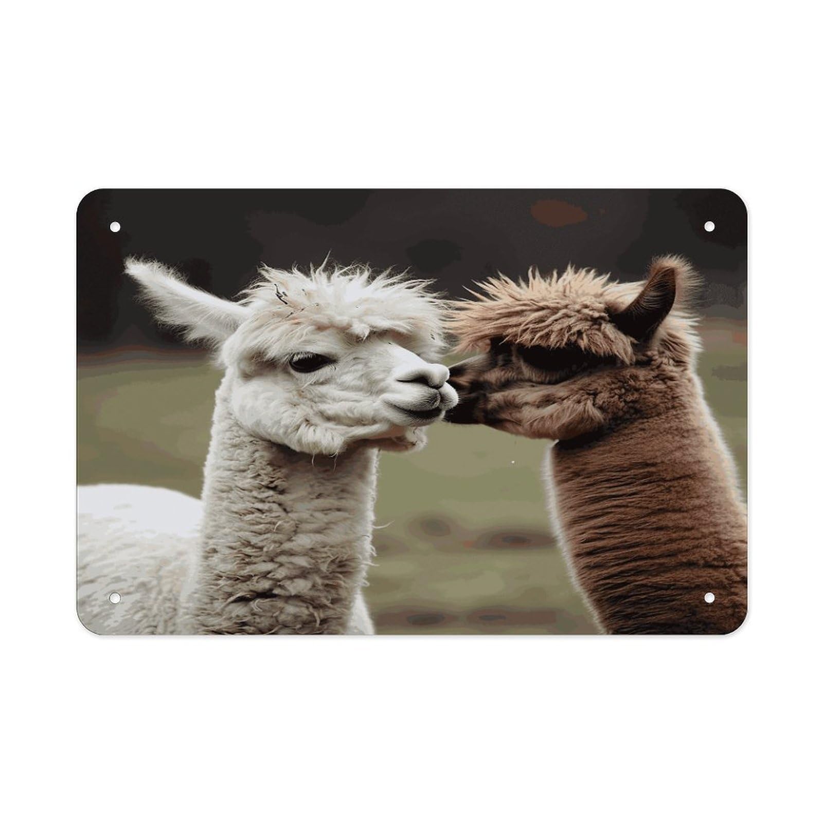 Fekiloot Style Funny Alpaca Metal Signs Wall Art Tin Sign